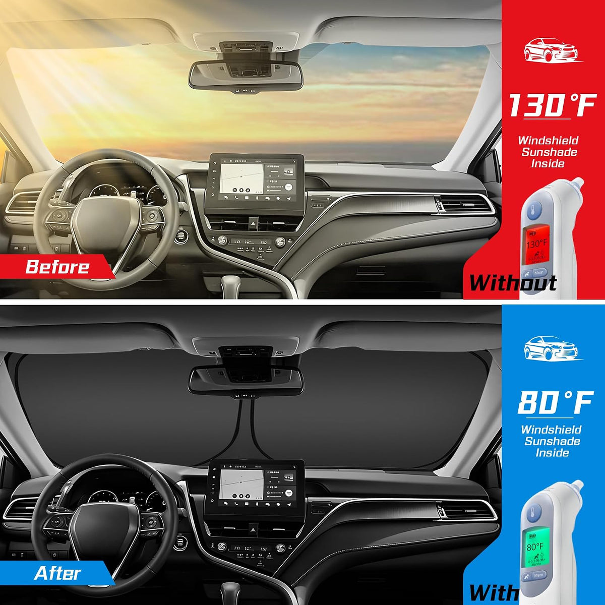 ARISMOTOR Windshield Sun Shade for Lincoln Nautilus 2024-2026 2027