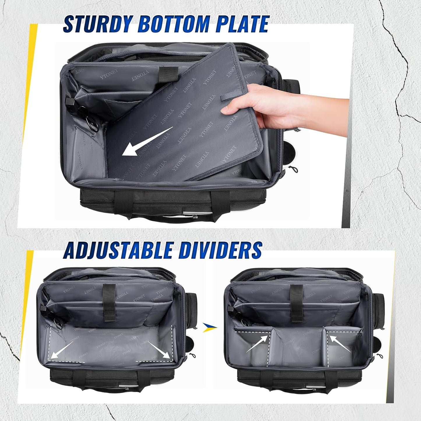 Patrol Bag Law Enforcement, Extra Large Police Gear Bag for Car Front Seat Organizer with a MOLLE Pouch & 15.6In Laptop Layer, Multiple Compartments Police Duty Bags Fit Passenger Seat, Pure Black