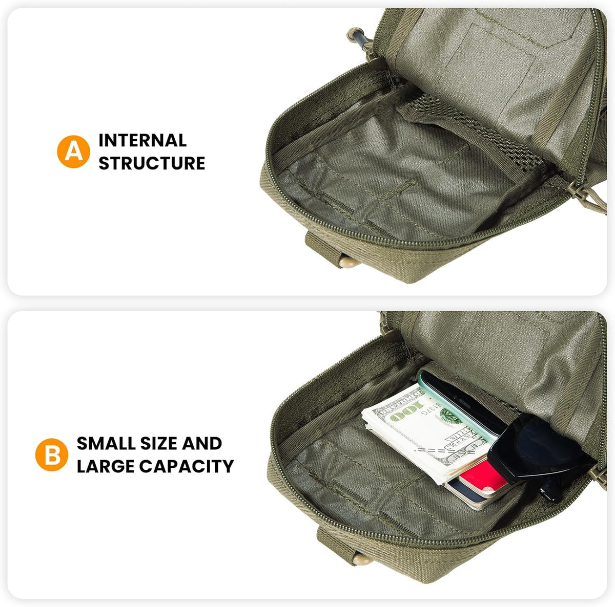 EXCELLENT ELITE SPANKER Tactical EDC Pouch Molle Utility Tool Pouches