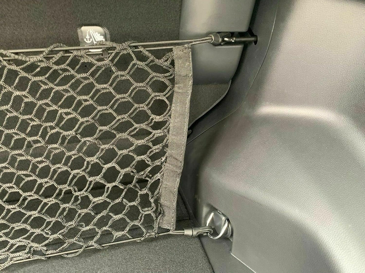 Rear Trunk Seats Organizer Cargo Net for Toyota RAV4 2019–2025 — Envelope Style Cargo Net for SUV — Premium Mesh Elastic Car Trunk Organizer Vehicle Carrier Storage — Compatible with RAV4