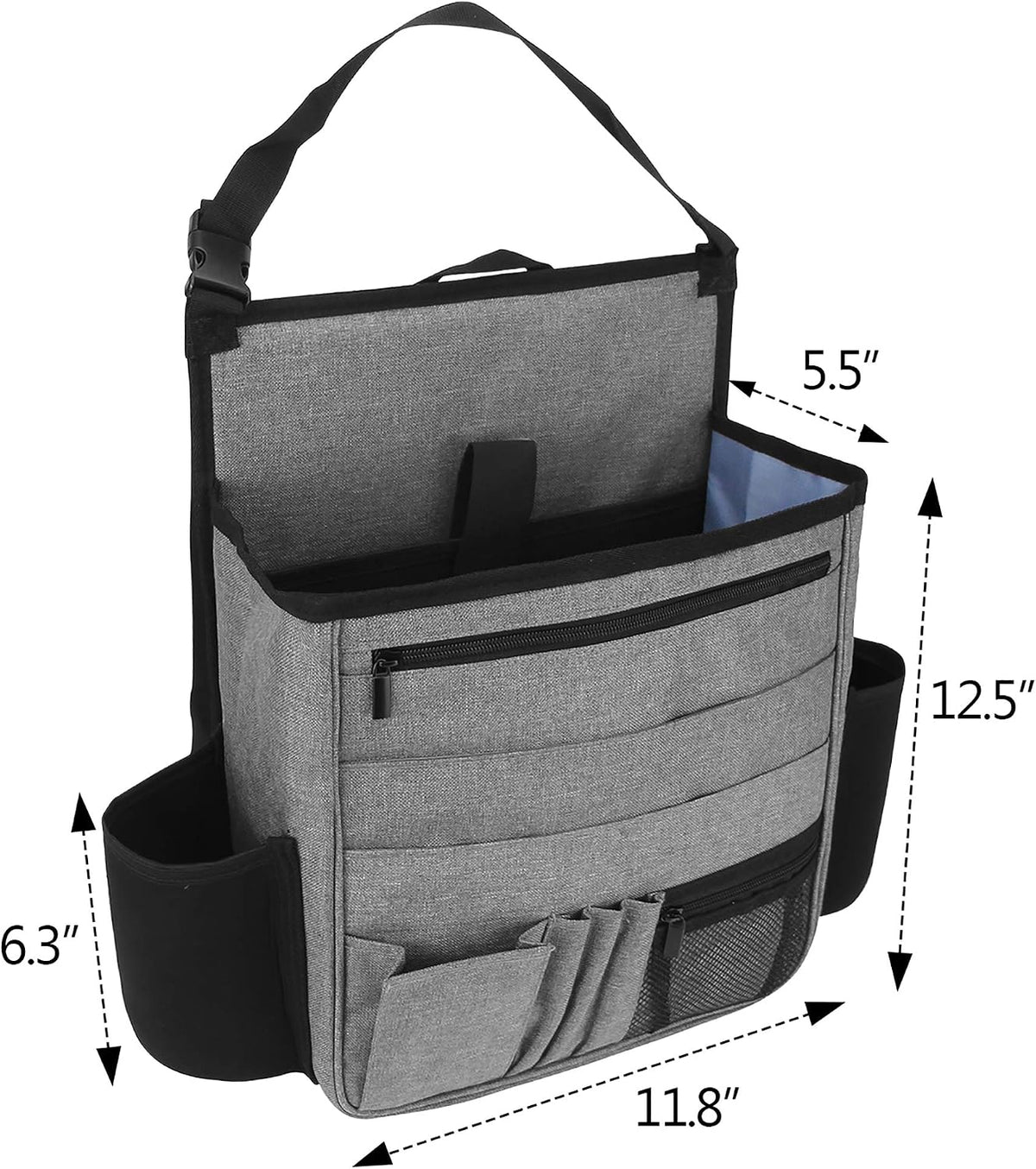 LUXJA Front Car Seat Storage Organizer, Gray