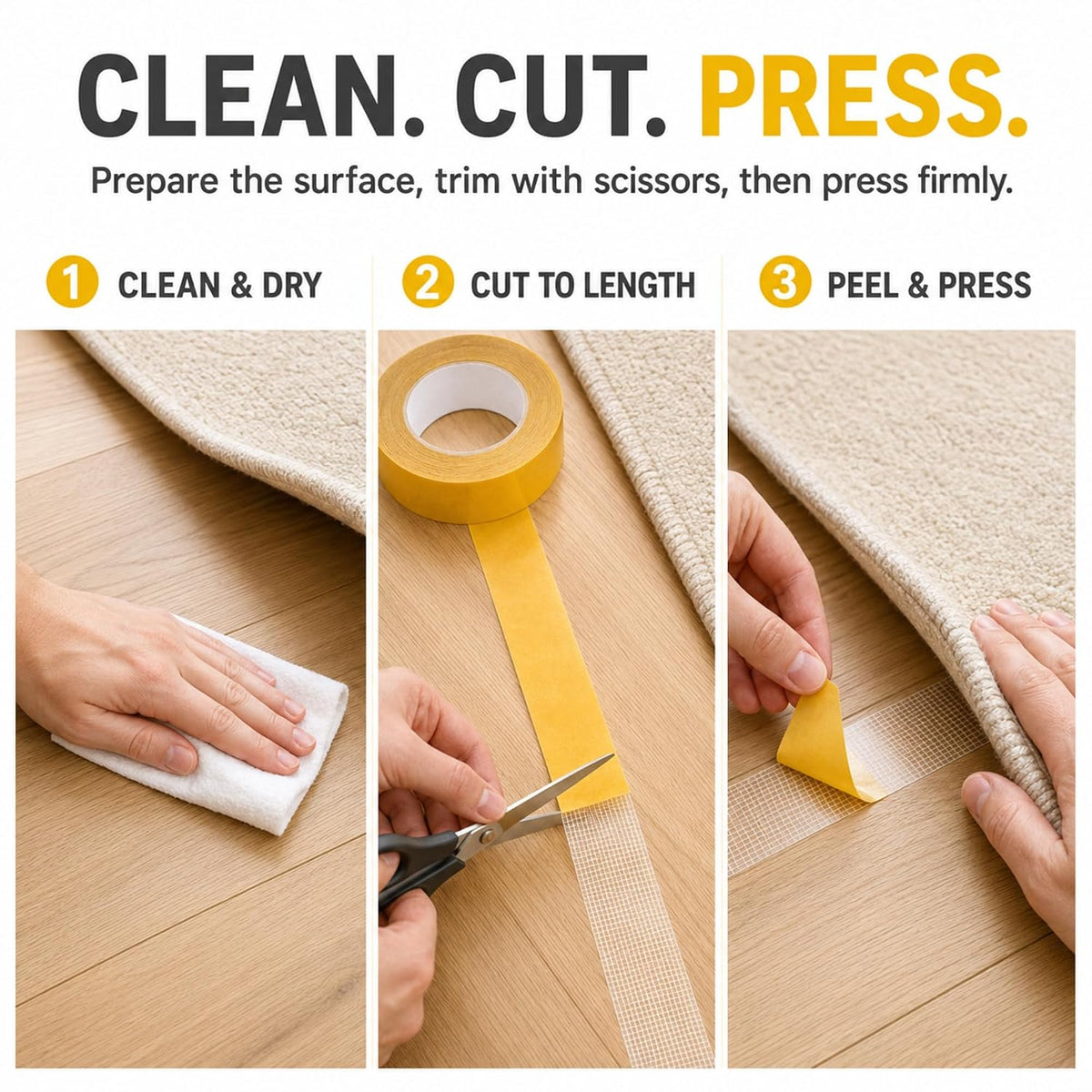 Double Sided Tape Heavy Duty,Heavy-Duty Double Sided Tape (1.18" × 33FT)