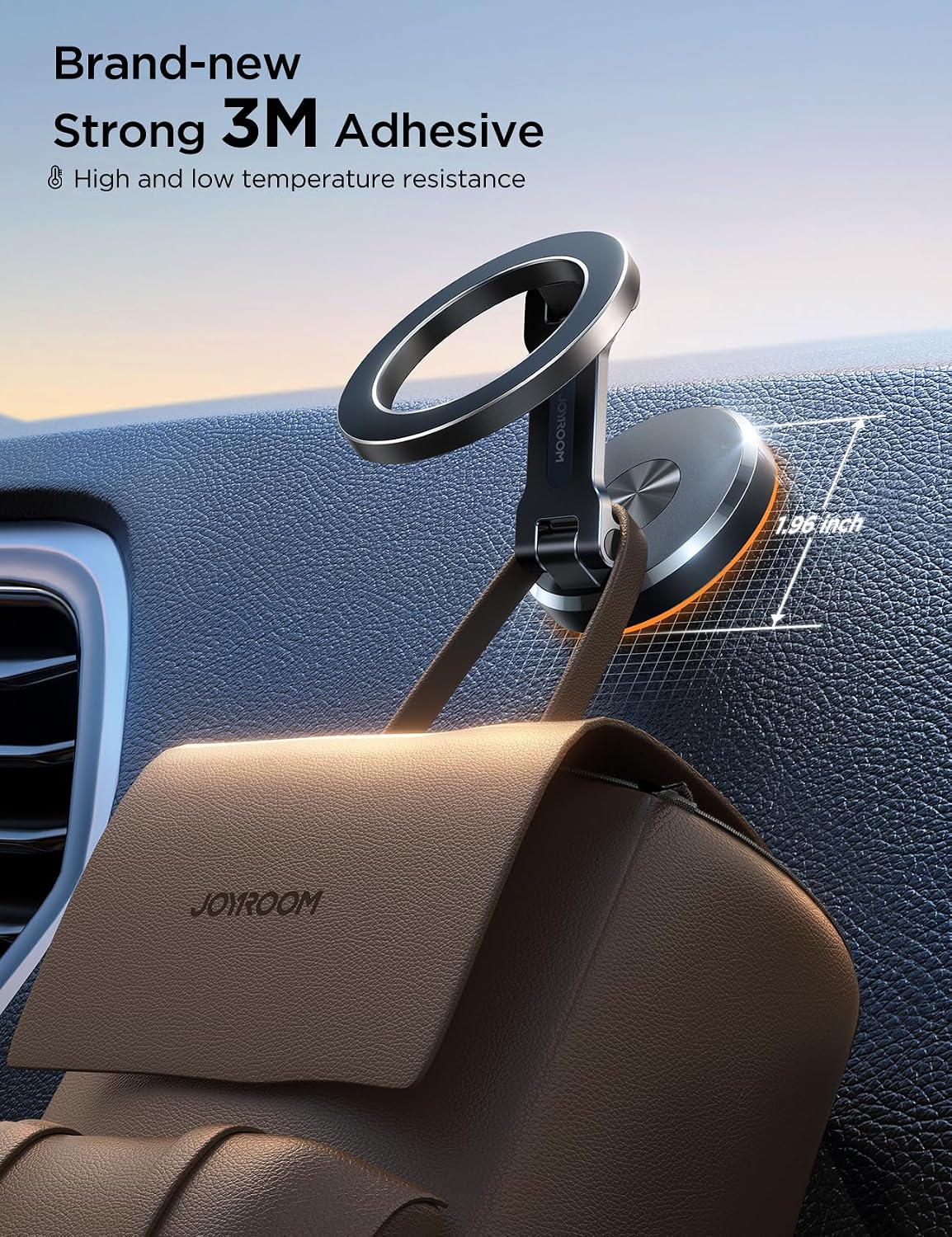 All-Metal MagSafe Car Mount, 360° Rotation Base Magnetic Phone Holder