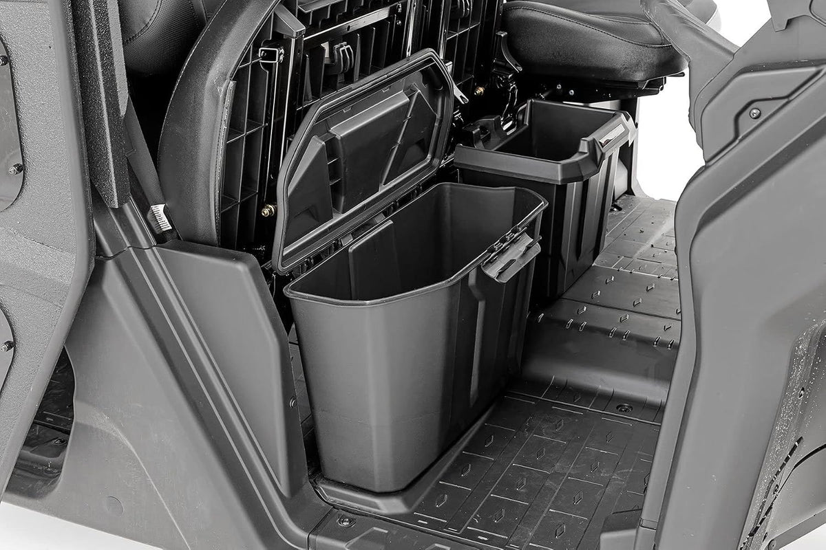 Rough Country Under Seat Storage Box for Can-Am Defender HD5 / HD8 / HD9 / HD10 (2016–2025) - Passenger Seat Drop-In Organizer, Water-Resistant, 3.7-Gallon Storage Capacity