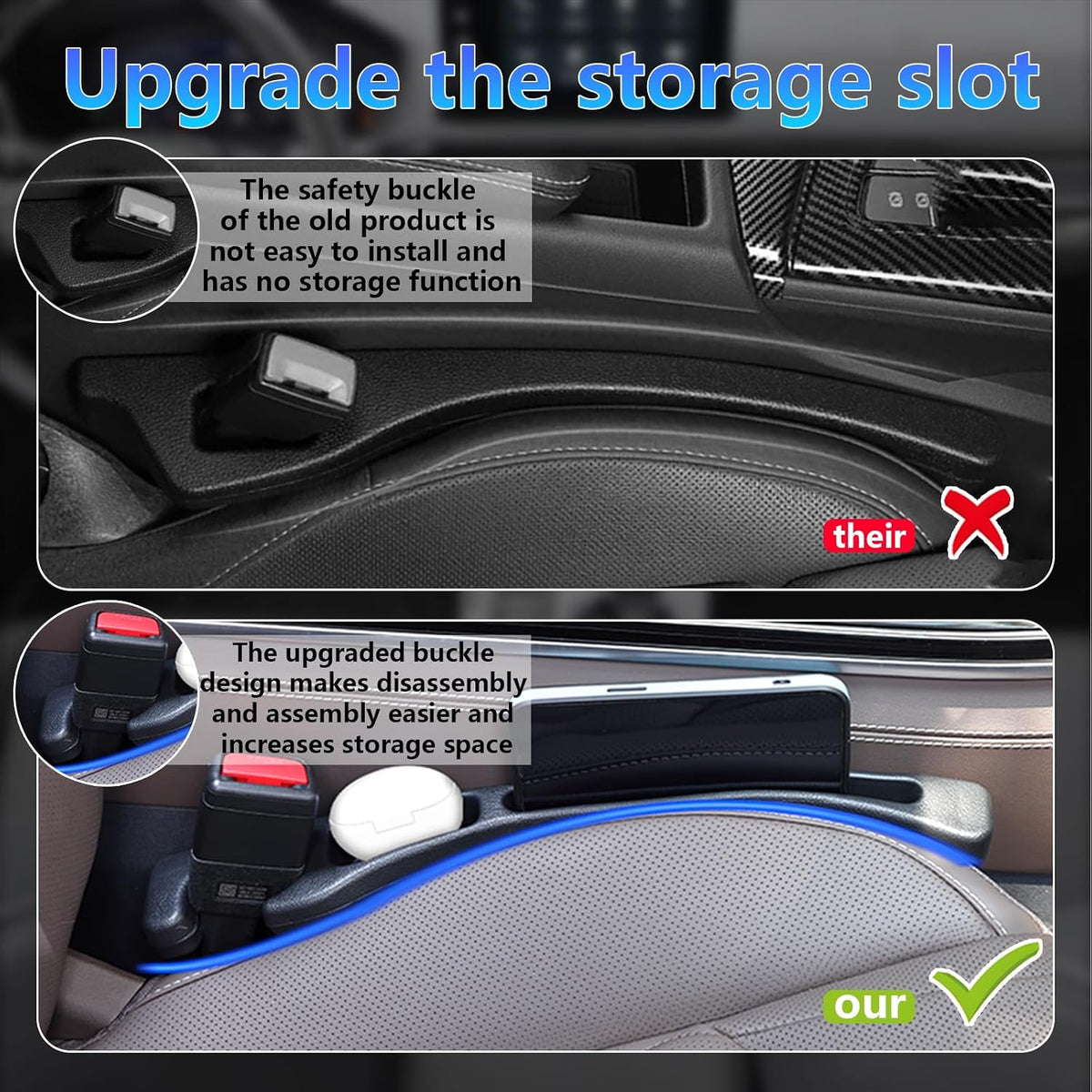 【Compatible with Toyota Highlander 】 Car Seat Gap Filler