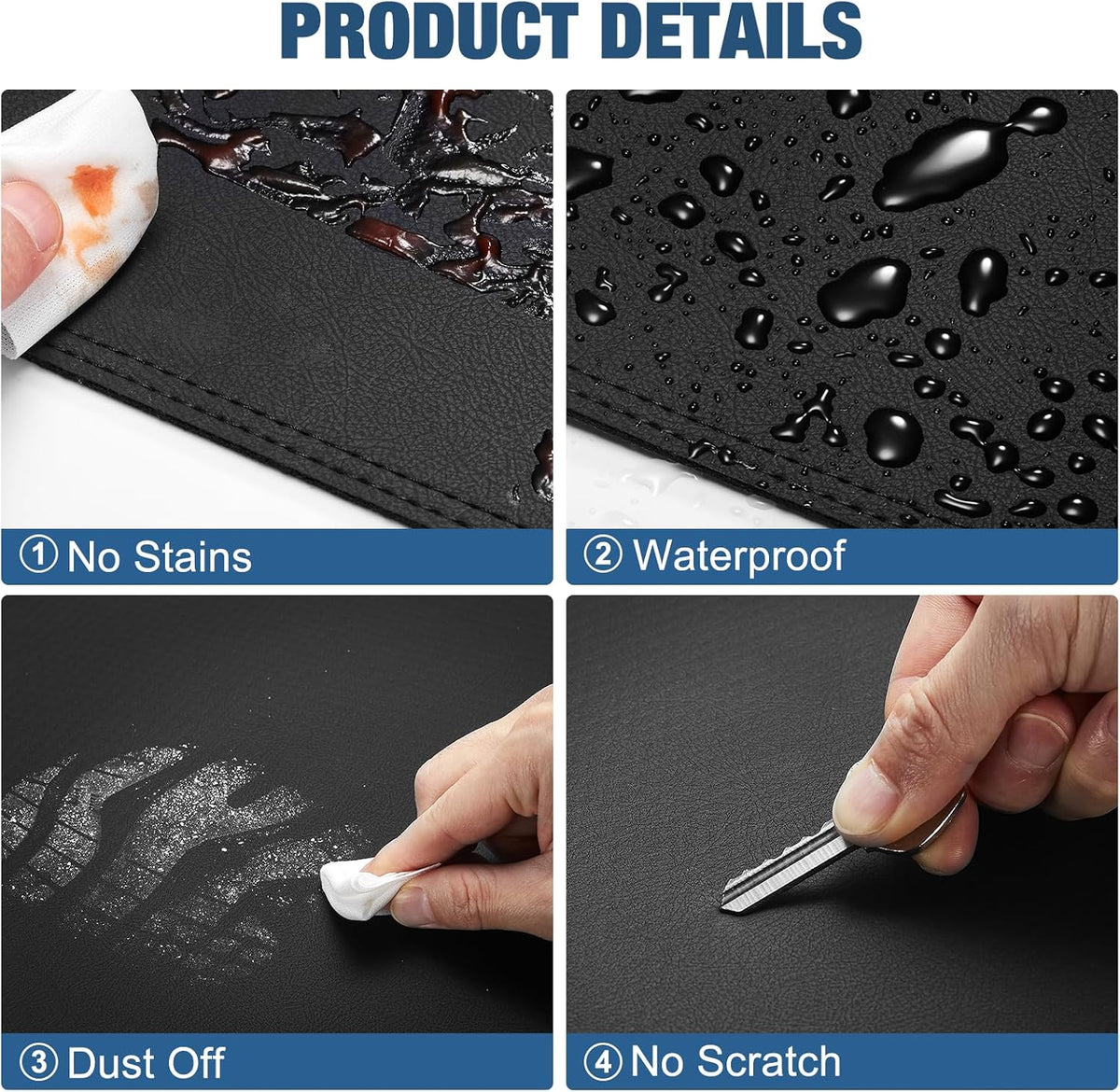 Leather Dashboard Dash Cover Mat Carpet PU Compatible with 2011 2012 2013 2014 Hyundai Sonata
