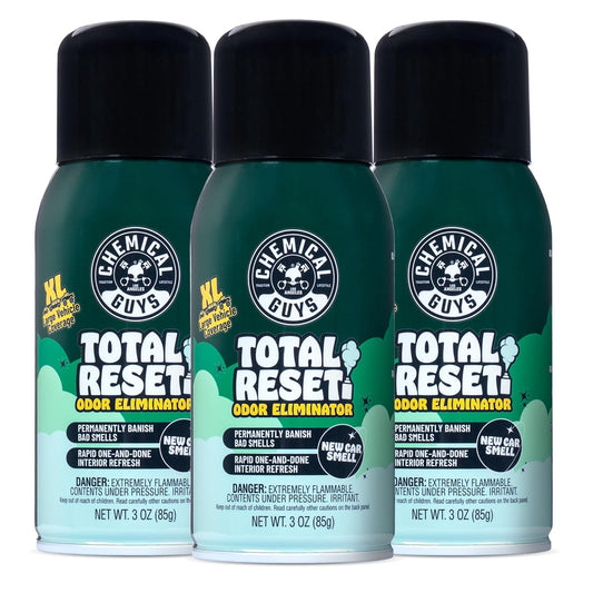 Chemical Guys New Car Smell Odor Eliminating Fogger 3 Pack | For smoke, pet, food, and gym odors in cars, trucks, and SUVs, 3 oz each, for smoke pet food and gym odors in any vehicle
