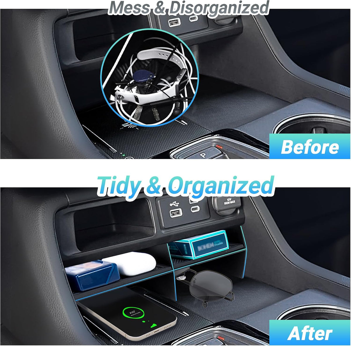 Center Console Organizer for 2023-2026 Honda Pilot/2026 Passport