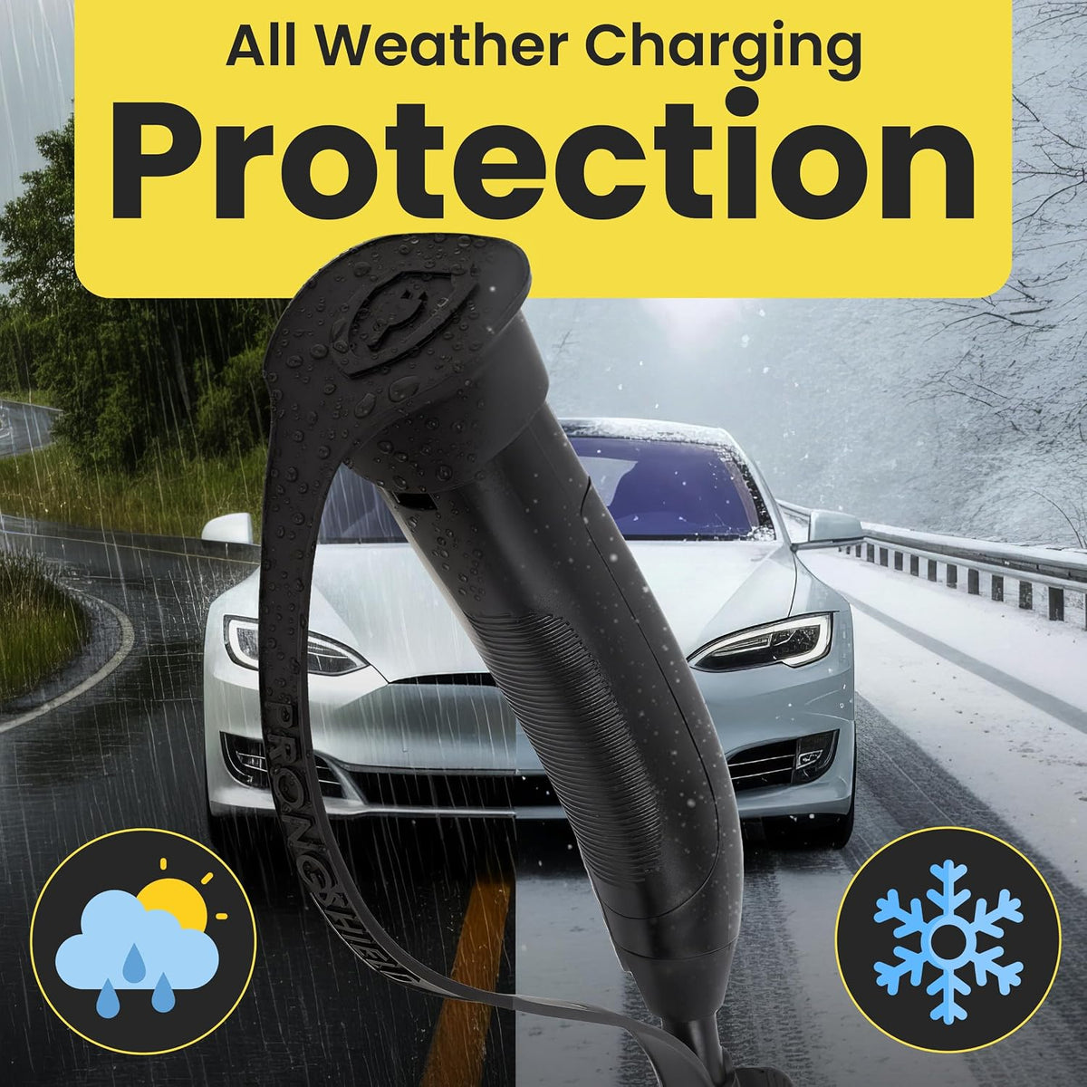 Tesla Charging Port Cover for J3400 NACS Plug – Outdoor Use EV Charger Port Cover with Snug Fit Slip On Design – Weather Ready Shield for Charging Connector Protection