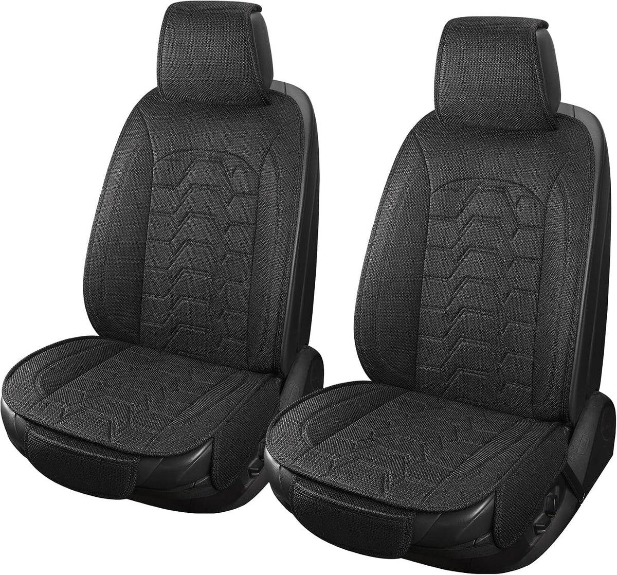 Linen Front Car Seat Covers Cloth Fabric Seat Protectors
