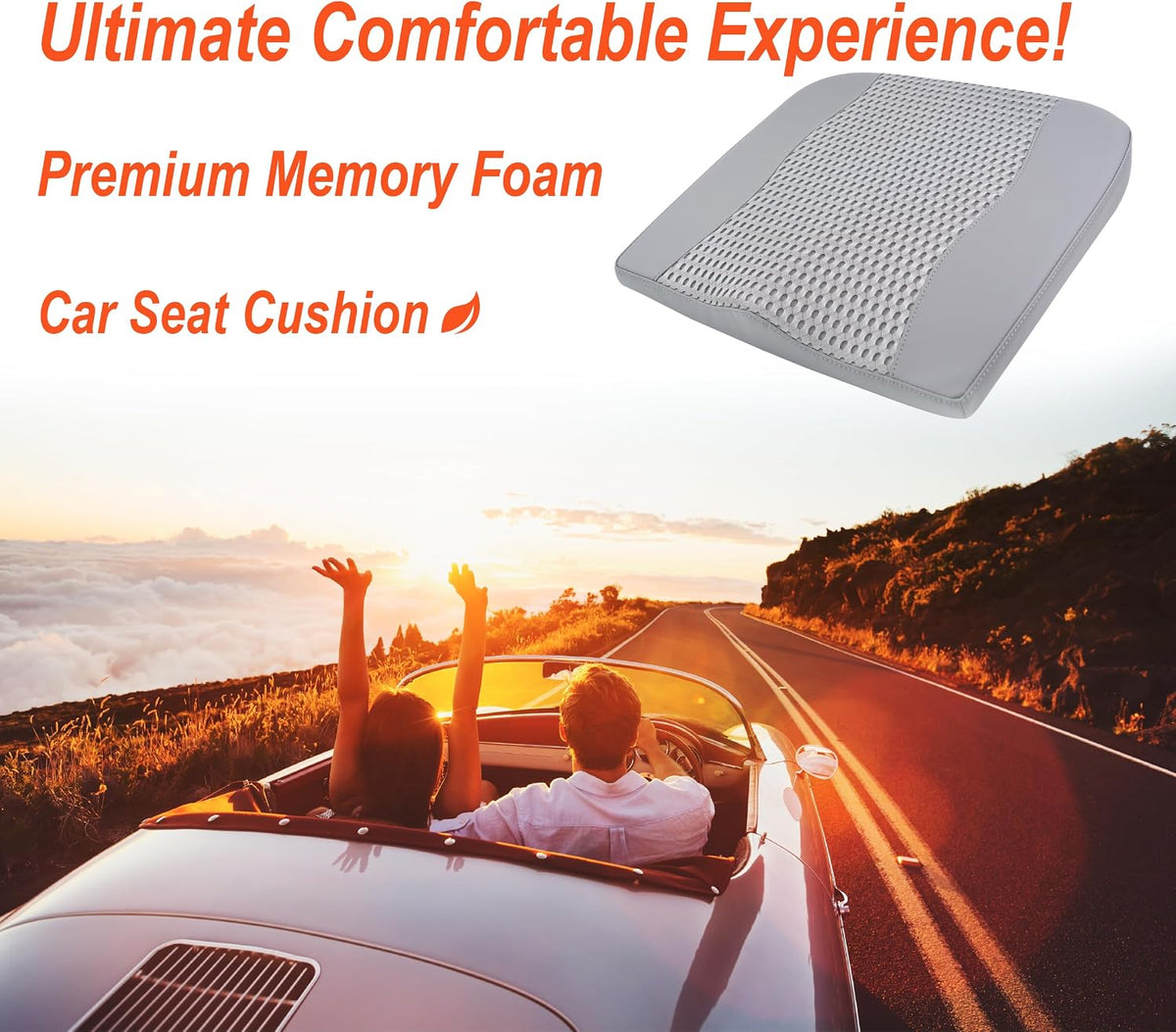 Lofty Aim Car Seat Cushion, Memory Foam Car Seat Cushions for Long Driving
