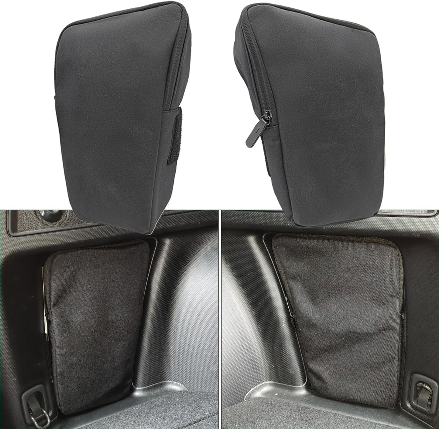 Trunk Upgrade, Trunk Organizer Pocket Bag, Trunk Cubby Storage bag, Cargo side pocket For Subaru Forester SK 2024 2023 2022 2021 2020 2019,Black, 2 pcs (Driver's side+Passenger's side)
