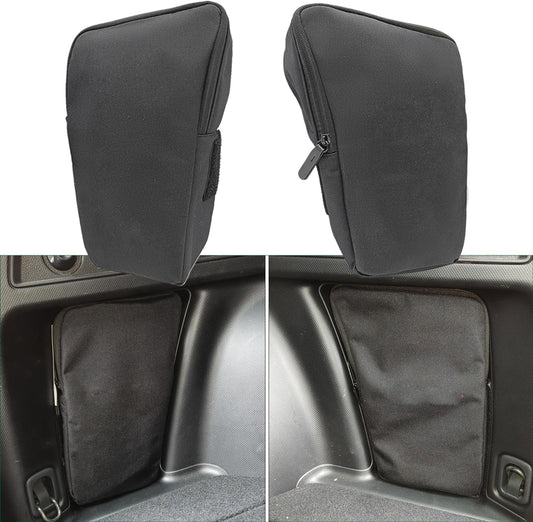 Trunk Upgrade, Trunk Organizer Pocket Bag, Trunk Cubby Storage bag, Cargo side pocket For Subaru Forester SK 2024 2023 2022 2021 2020 2019,Black, 2 pcs (Driver's side+Passenger's side)