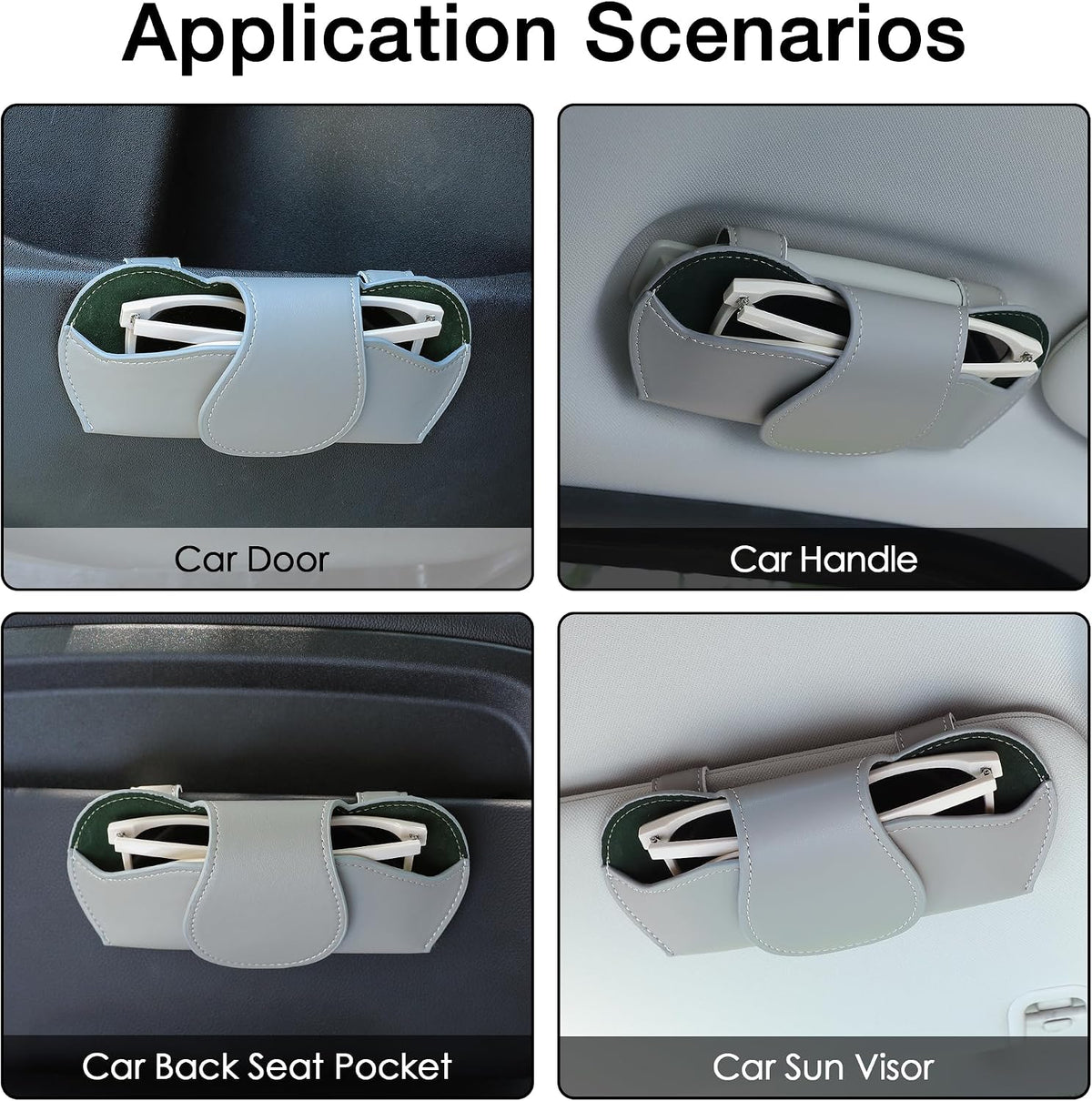 KINIVA Sunglass Clip & Holder, Magnetic Glasses Case for Car Organizer