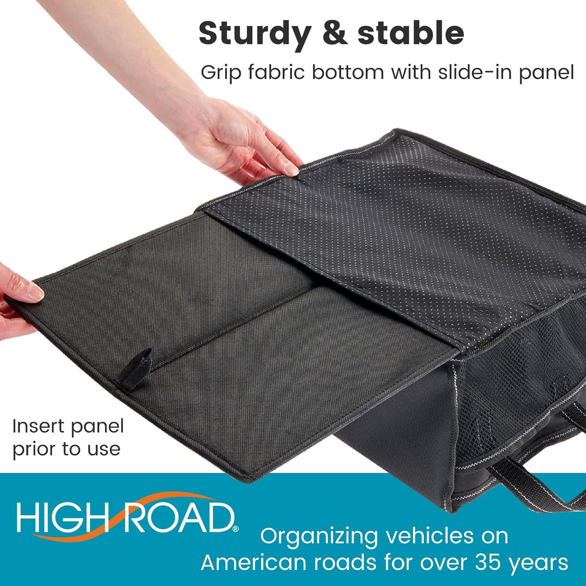 High Road SeatStash Car Front Seat Organizer for Driver and Office Storage with Tissue Holder and Divided Multipurpose Compartments