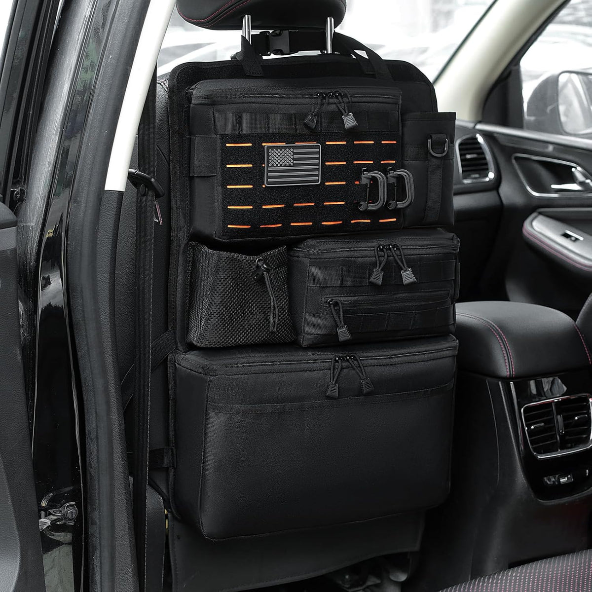 Upgraded One-Piece Universal Car Seat Back Organizer with Multiple Pockets