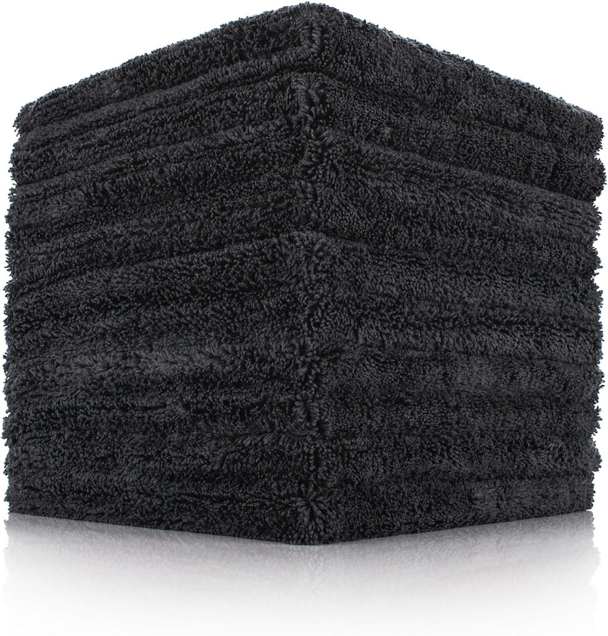 The Rag Company - Creature Edgeless Auto Detailing Towels (10-Pack) Professional 70/30 Blend, Dual-Pile Plush Microfiber, Buffing & Polishing, 420gsm, 16in x 16in, Black