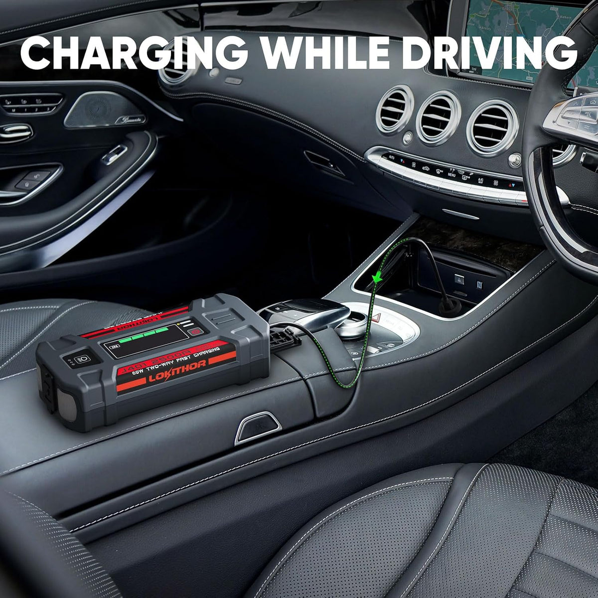 LOKITHOR J401 Portable Car Battery Jump Starter for 8.5L Gas/6.5L Diesel
