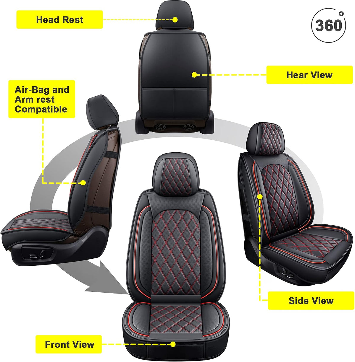 MIROZO Car Seat Covers,Waterproof Seat Covers Full Set for SUV,Sedan,Truck