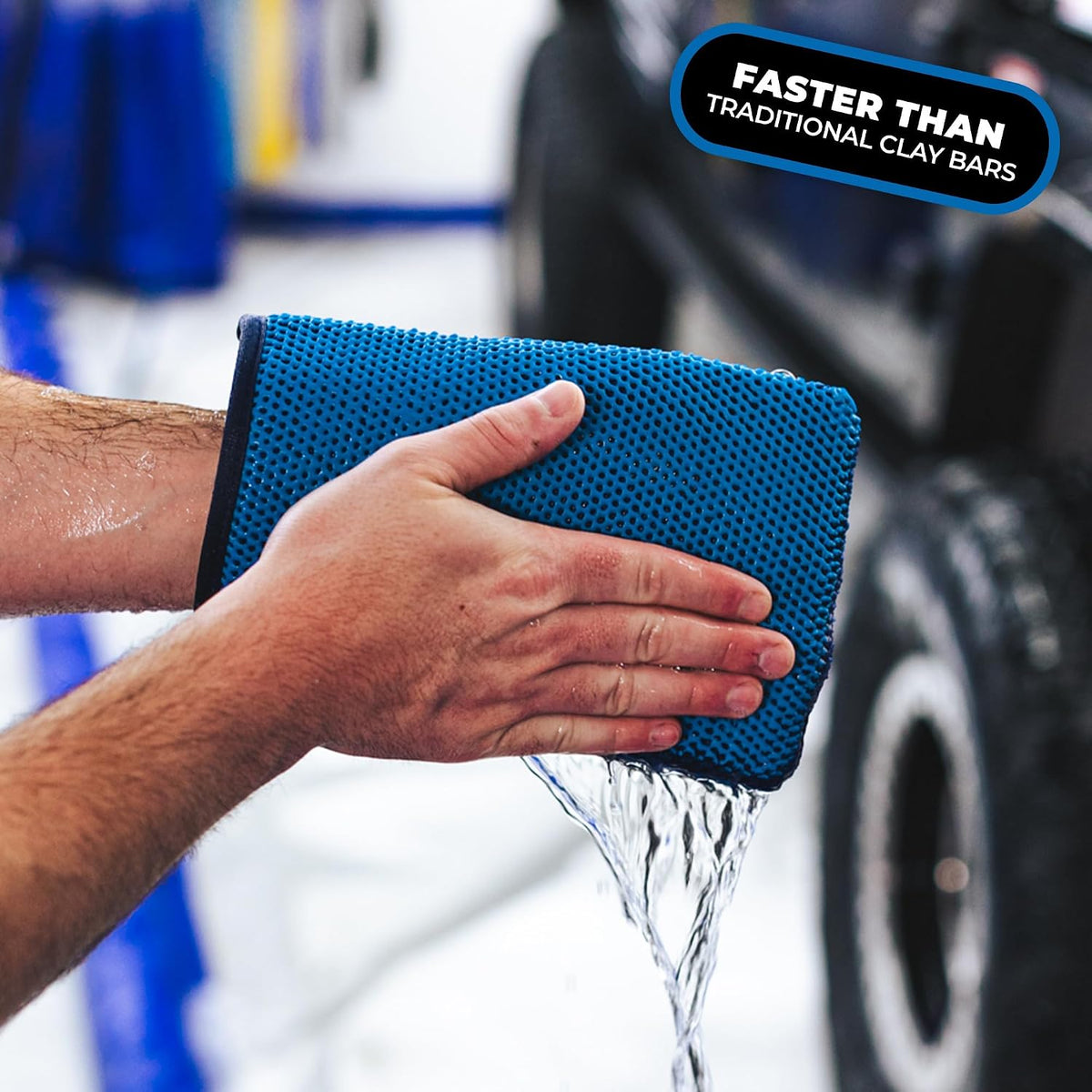 The Rag Company - Ultra Clay Decontamination Mitt - Easy to Use; Effective Cleaning & Release of Paint Contaminants; Increase Wax & Sealant Bond; Enhance Gloss &Color Depth; Fine Grade (8.7"x5.7")