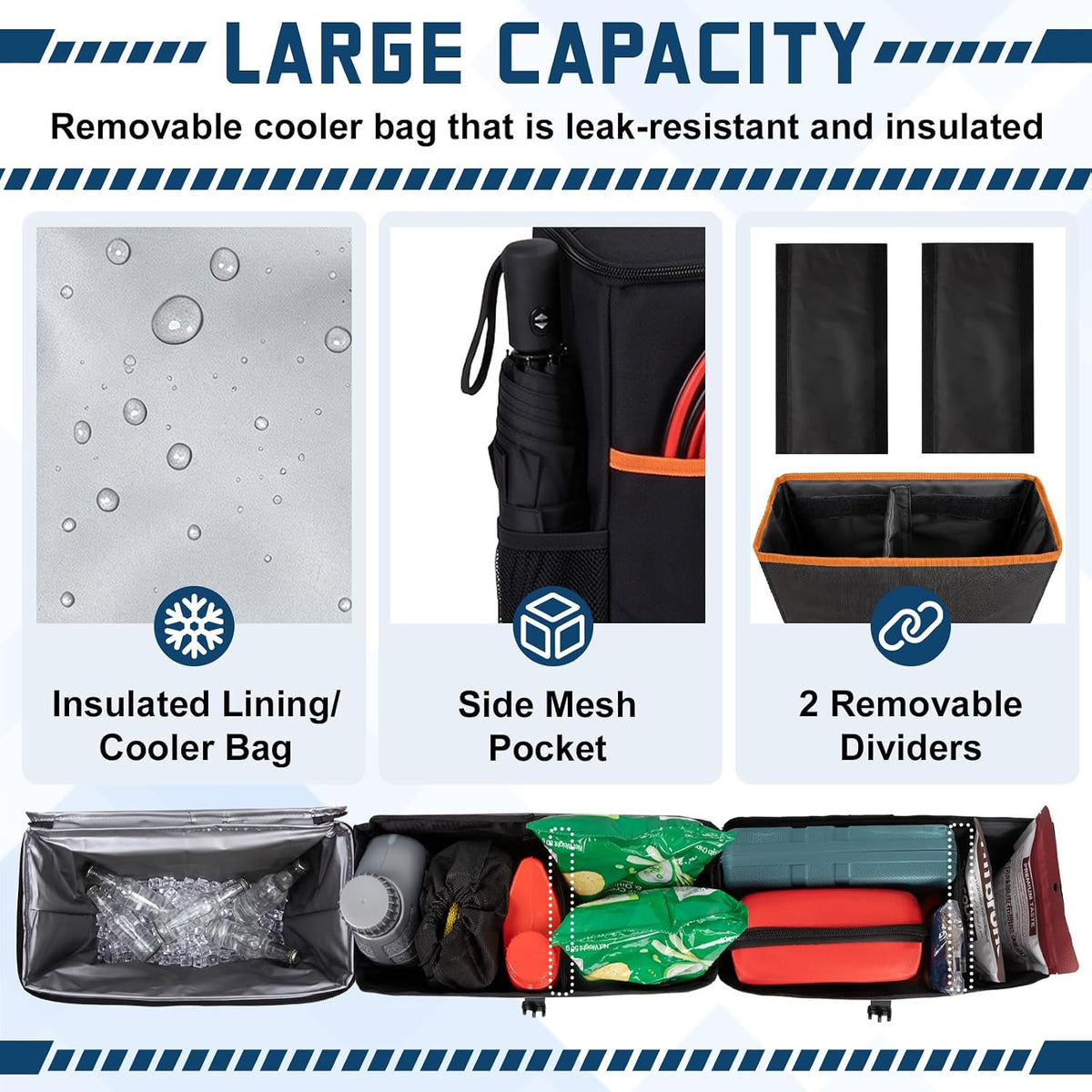 GDNasist Car Trunk Organizer, Backseat Hanging Organizer for SUV/MPV/Truck