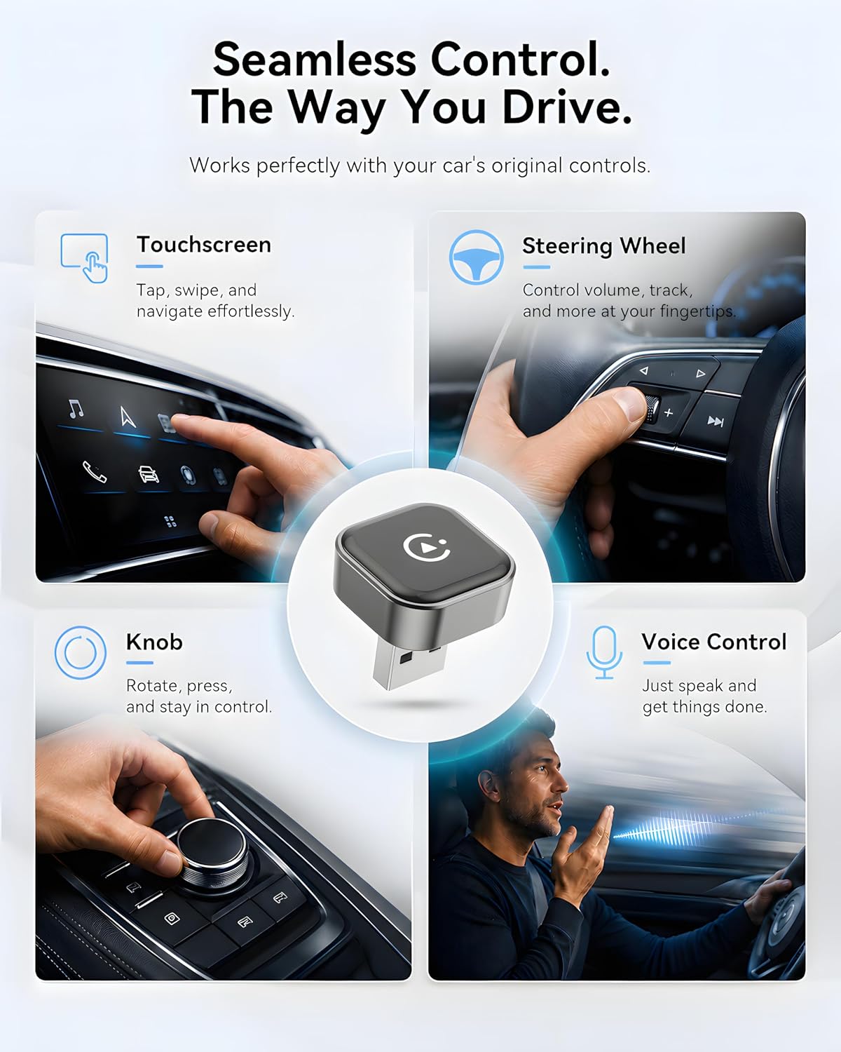 Spedal 2026 2-in-1 Wireless CarPlay & Android Auto Adapter