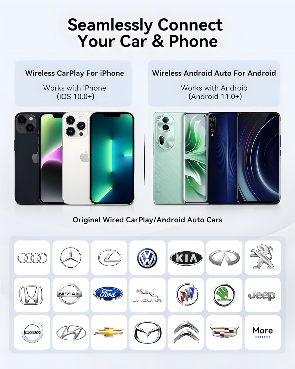 Spedal 2026 2-in-1 Wireless CarPlay & Android Auto Adapter