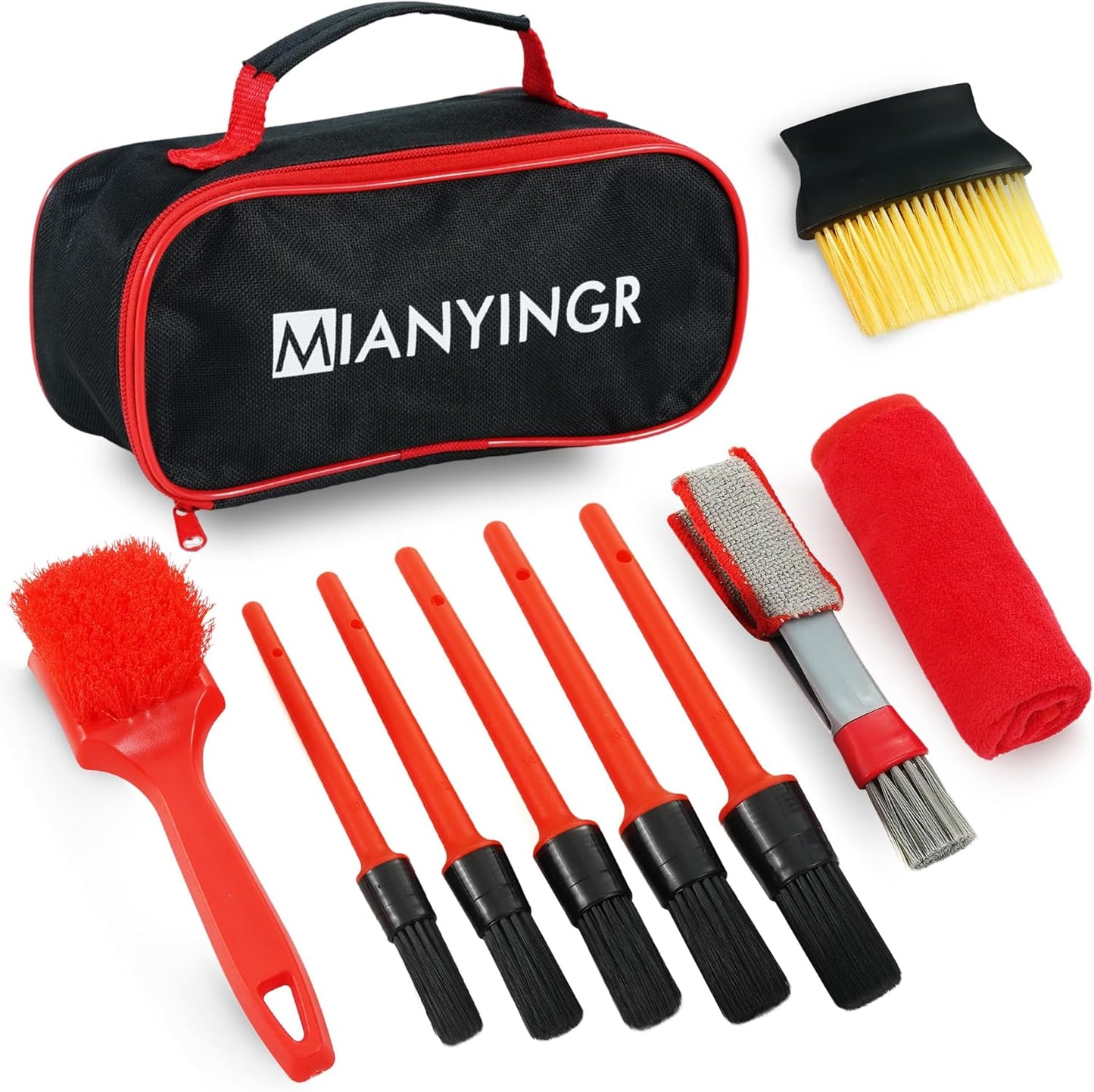 25Pcs Car Detailing Kit with Drill Brushes, Car Cleaning Kit for Interior Exterior, Wheel & Tire Brushes, Polishing Pads for Waxing, Auto Detailing Tools – Gift for Men Dad (25PCS)
