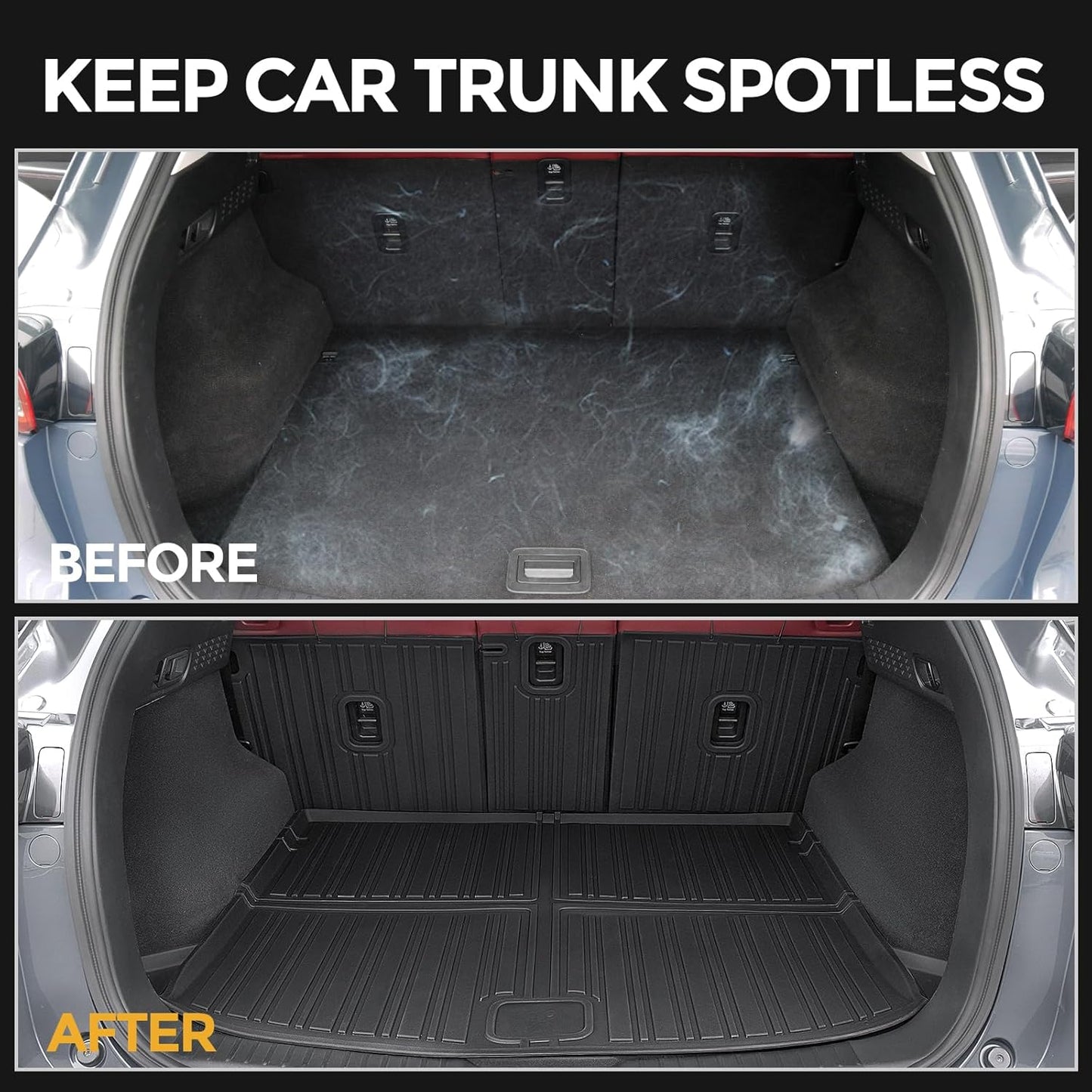 Floor Mats for Mazda CX-5 2017-2025, All Weather Floor Mats Trunk Cargo Liner with Backrest Protectors and Door Sill Guards Accessories, Full Coverage Set