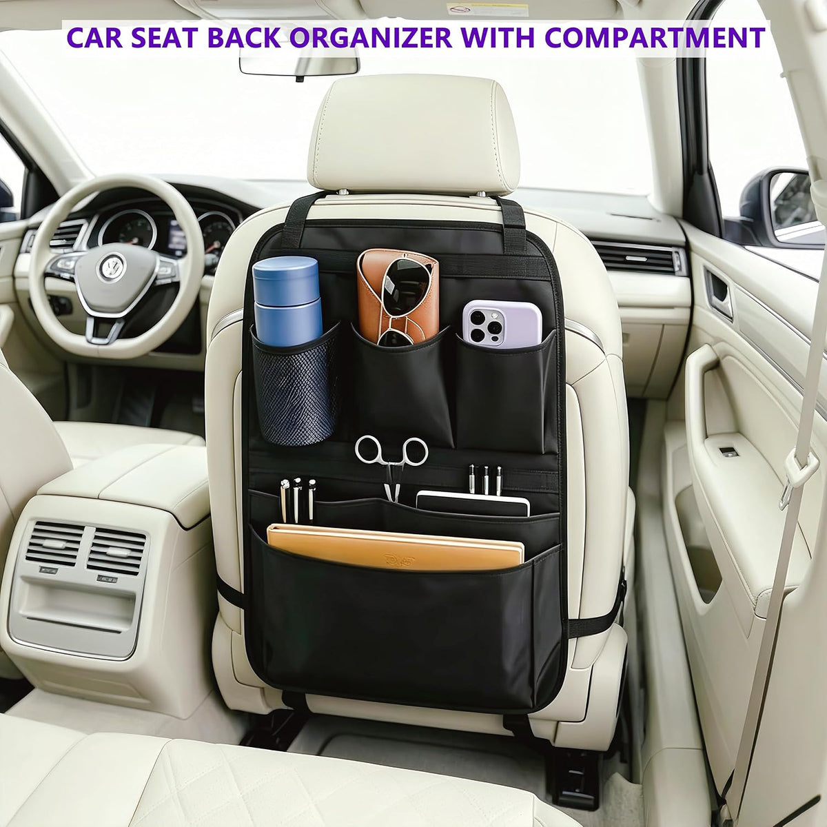 Car Seat Back Organizer with Multiple Pockets