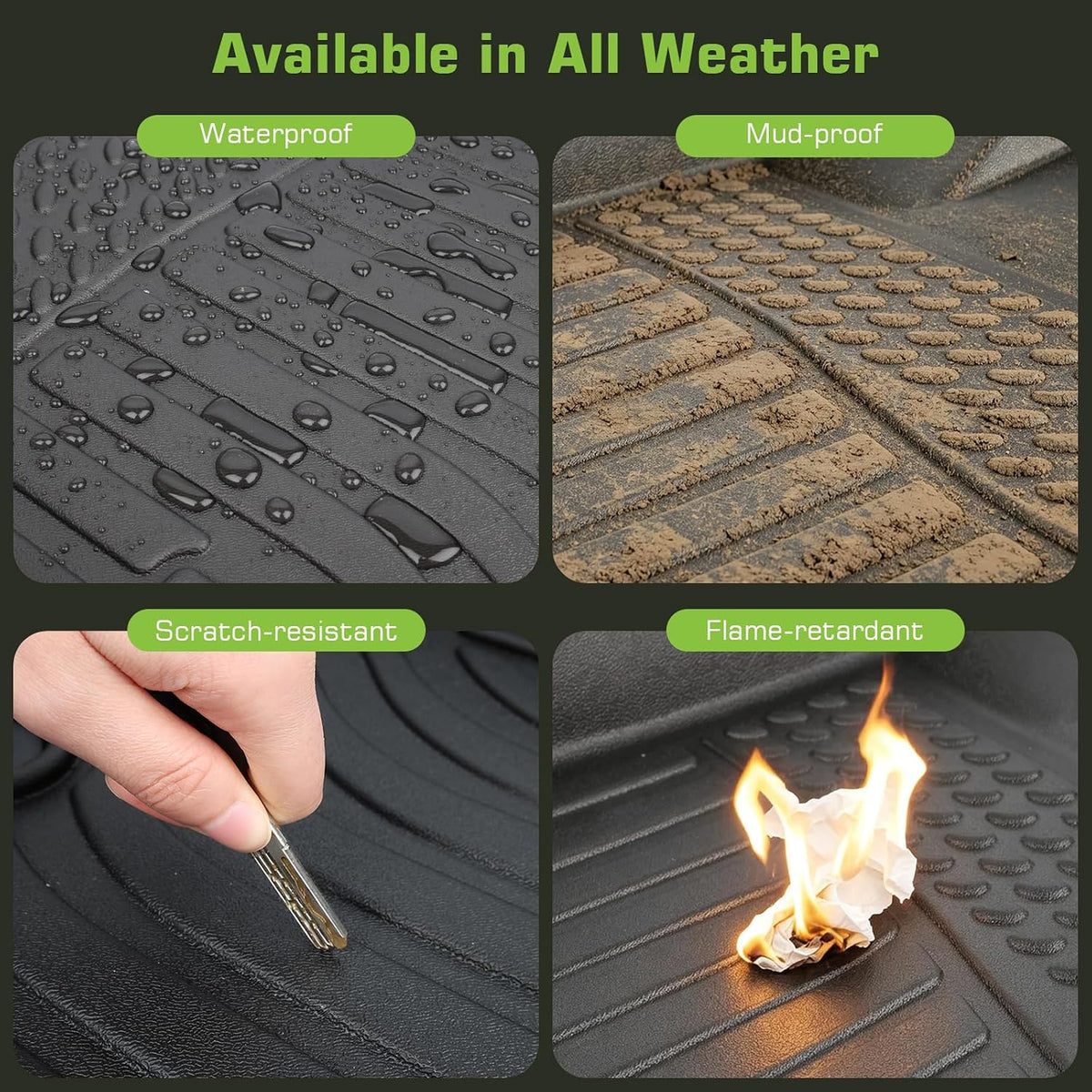 Floor Mats for 2012-2015 Honda Civic & Civic Si Only Sedan (Not for Coupe)