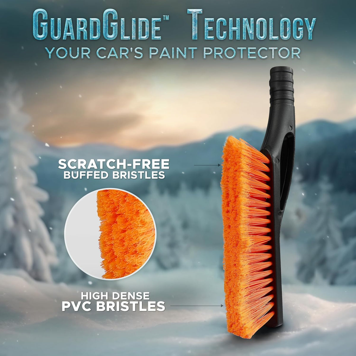 EcoNour Car Snow Brush & Windshield Cover Bundle | Includes 27" Aluminum Snow Brush with Ice Scraper (2 Pack) & Heavy-Duty 600D Oxford Frost Cover | Winter Car Accessories for Snow & Ice Protection