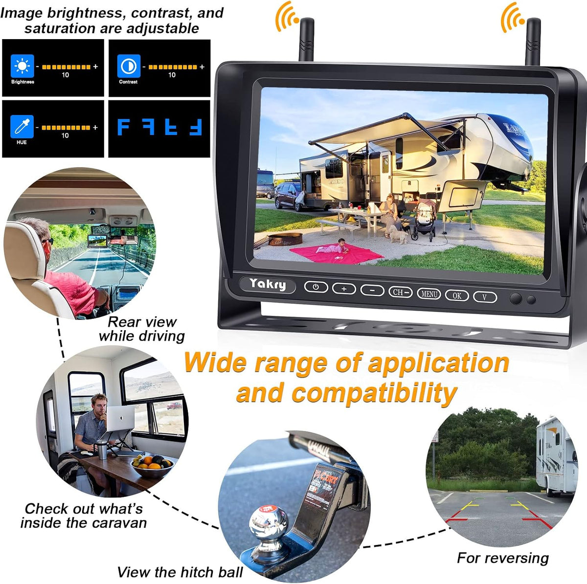 RV Backup Camera Wireless Plug and Play: Pre-Wired for Furrion Easy Install