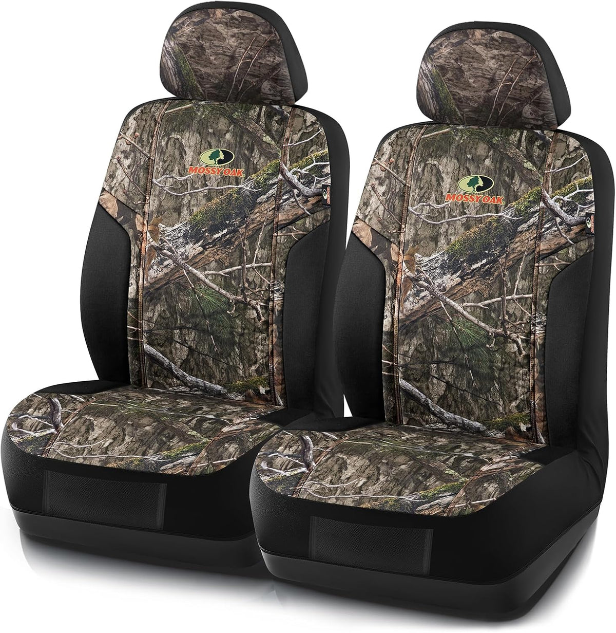 Mossy Oak Camo Seat Covers, Airbag Compatible, Universial Fit, Fit Most Bucket Seats - Made with Premium Rip-Stop Oxford Fabric - Official Licensed Product