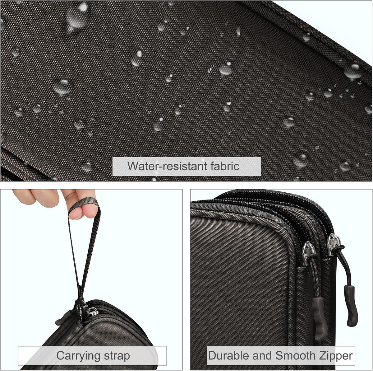 FYY Electronic Organizer, Travel Tech Pouch Bag, Cable Organizer Coffee