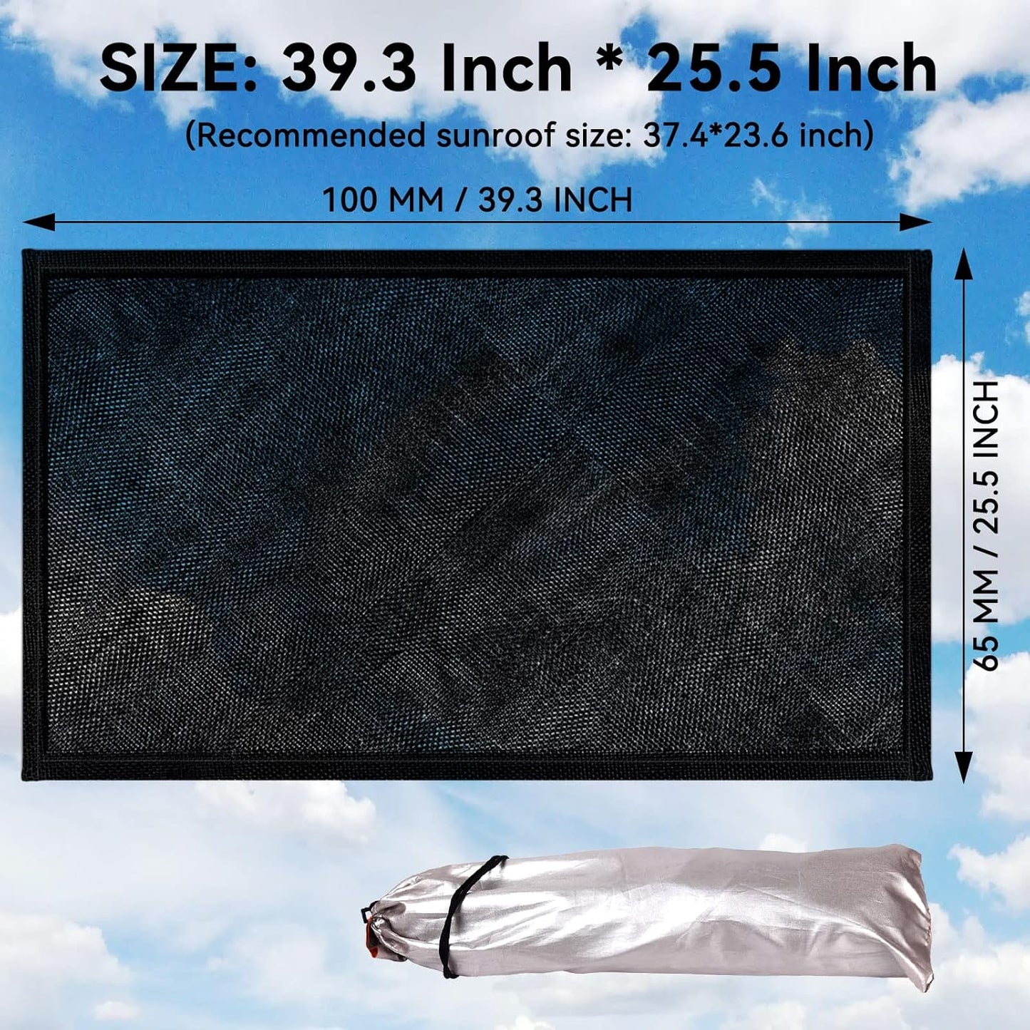 Magnetic Sunroof Sunshade Mesh Screen for Car Camping Essentials,UV Protection Screen for Moonroof & Side Windows,Quick Install,Breathable Roof Cover Fits SUV, Truck Van Sleeping Overnight