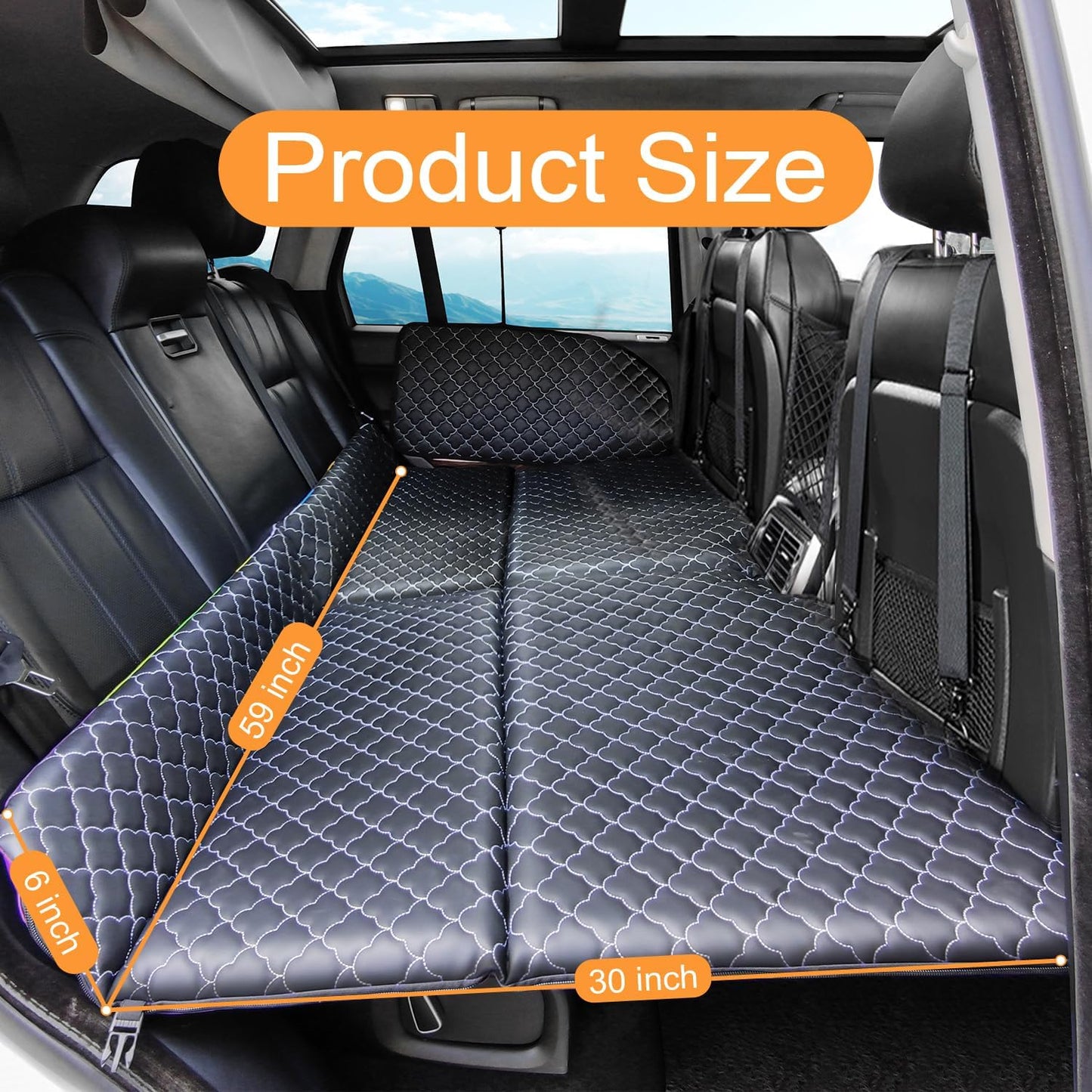 YASHINE Non Inflatable Truck Bed Air Mattress for Large Truck, Car Travel Camping Back Seat Extender for F150/RAM 1500/Silverado/Ranger/GMC/Tundra/Tacoma