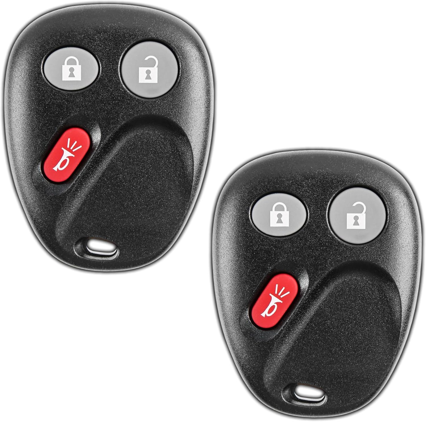 KeylessOption Key Fob Replacement for 2003 2004 2005 2006 2007 Chevrolet Chevy Silverado Suburban Tahoe GMC Sierra Yukon Cadillac Escalade Hummer H2 Keyless Remote Control, 3-Button LHJ011-2 Pack
