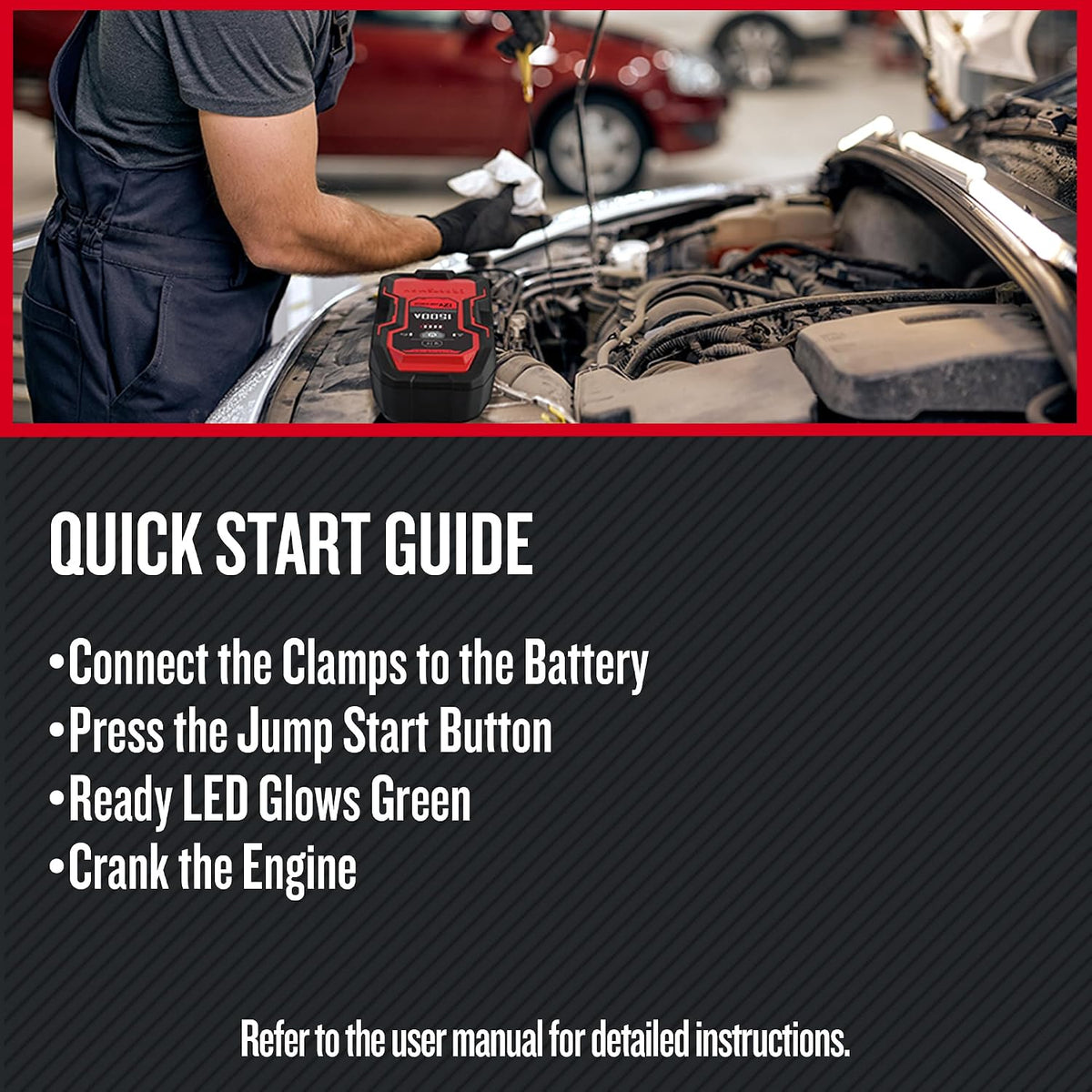 CRAFTSMAN Portable Car Battery Jump Starter & Power Bank, 12V – CMXCESM264
