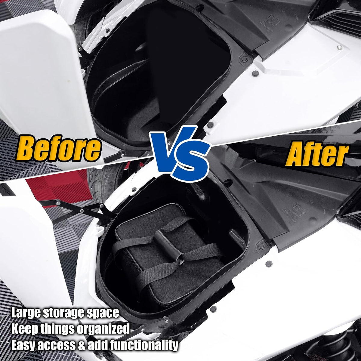 2pcs Front Trunk Bag Frunk Organizer Removable Luggage Bags Waterproof Trunk Cargo Bag Motorcycle Accessories Fit for Can Am Spyder RT 2020-2025