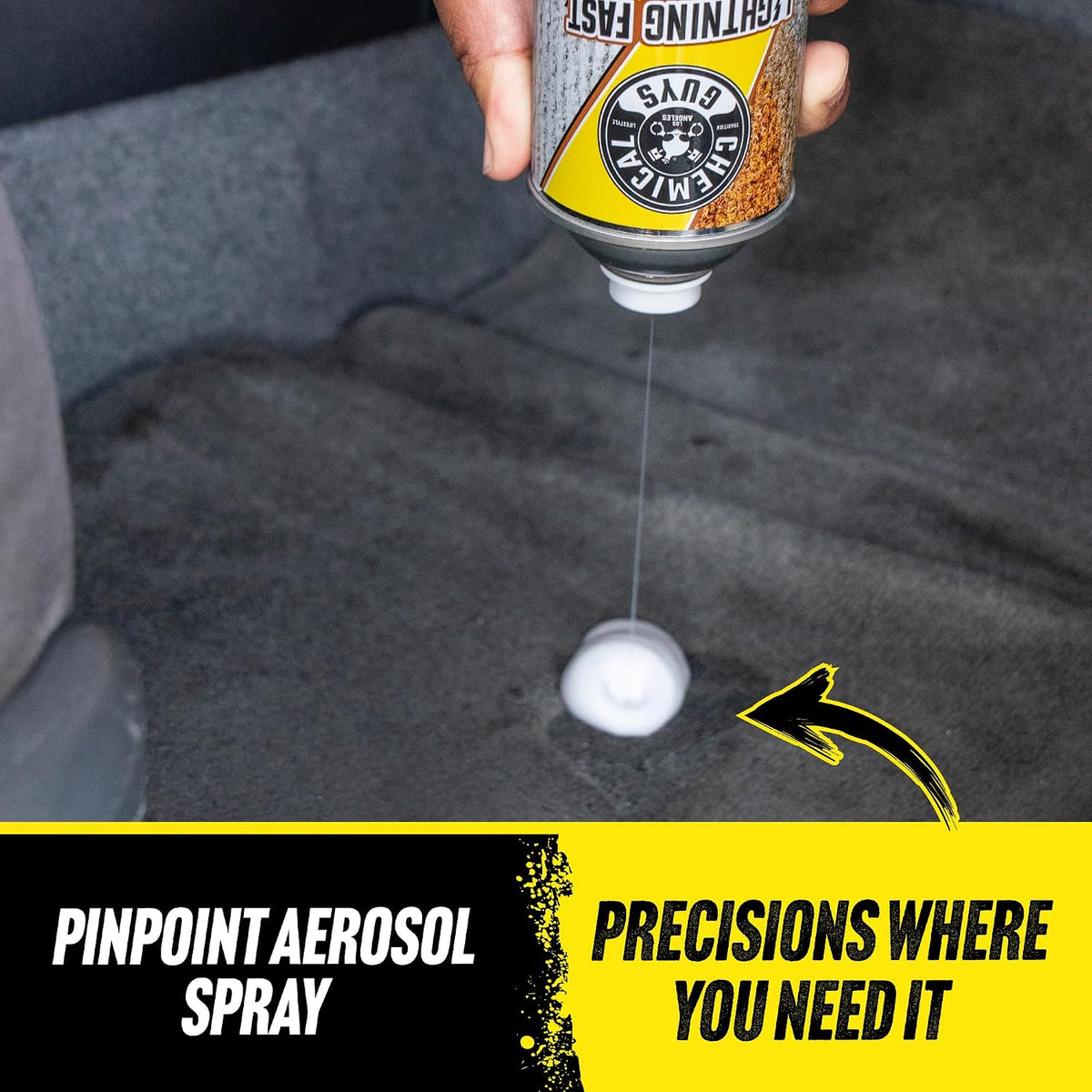 Chemical Guys Lightning Fast Carpet Spot Cleaner 18 oz Aerosol, Fabric Stain Extractor For Car Carpets, Seats, Floor Mats And Upholstery With Precision Spray Application