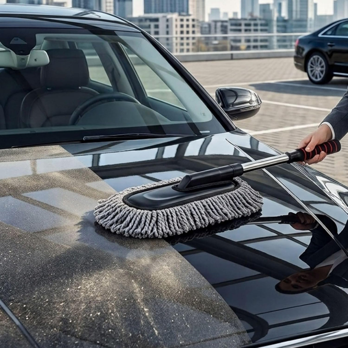 Microfiber Car Duster Scratch-Free, Car Dust Brush for Exterior Cleaning