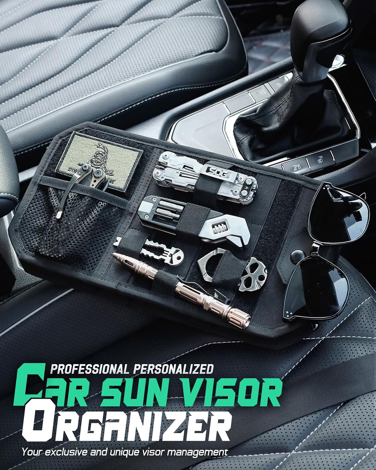 LIVANS Tactical Car Sun Visor Organizer, Fit Cars Trucks SUV Jeeps Patrols | Livans Tactical Car Sun Visor Organizer, Fit Cars Trucks Suv Jeeps Patrols