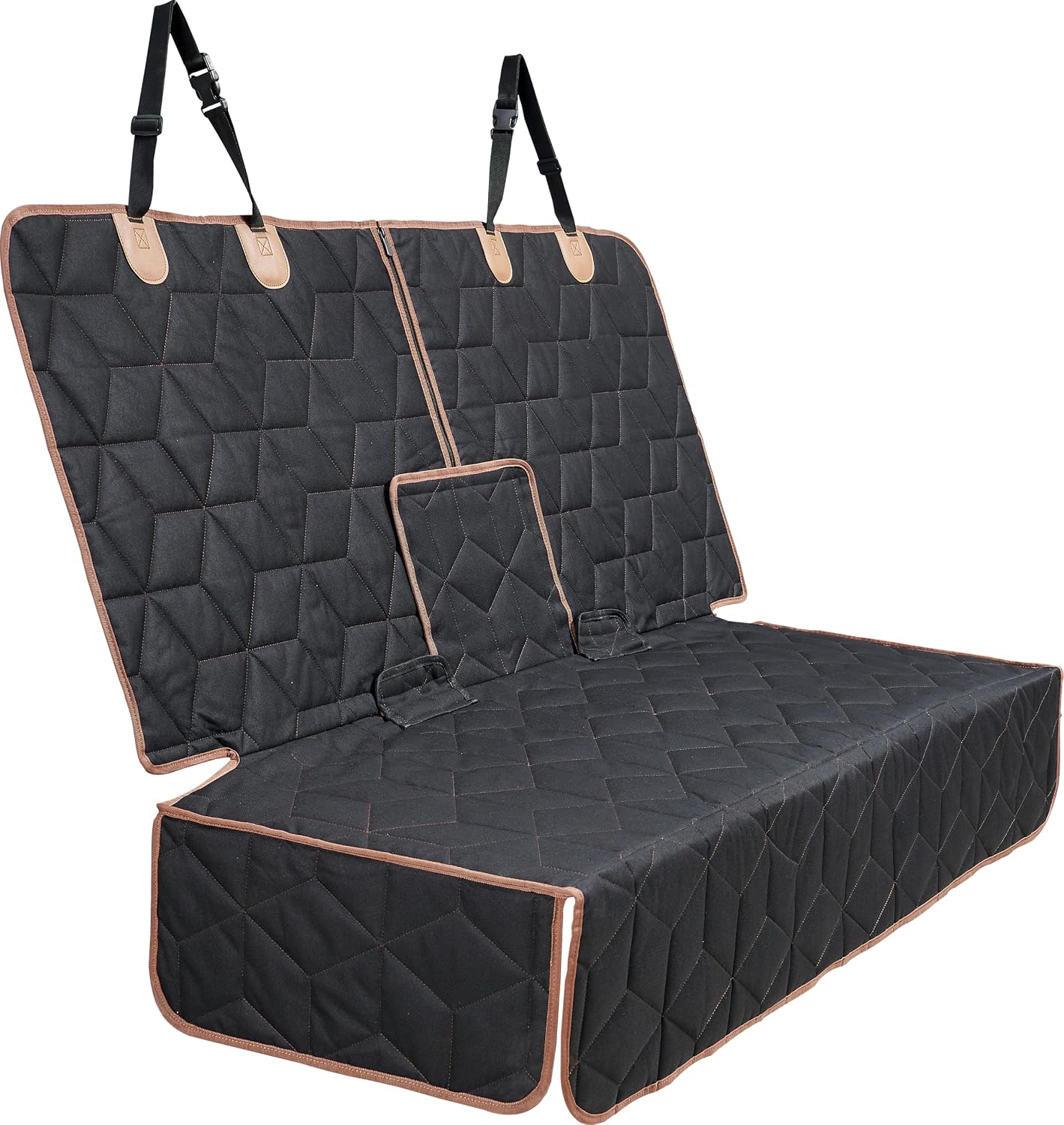 Petiza Dog Car Seat Cover for Back Seat, Heavy-Duty Non-Slip Waterproof Car Bench Protector for Pets,Compatible with Middle Armrests ，Dog Seat Cover Universal for Cars Trucks and SUVs