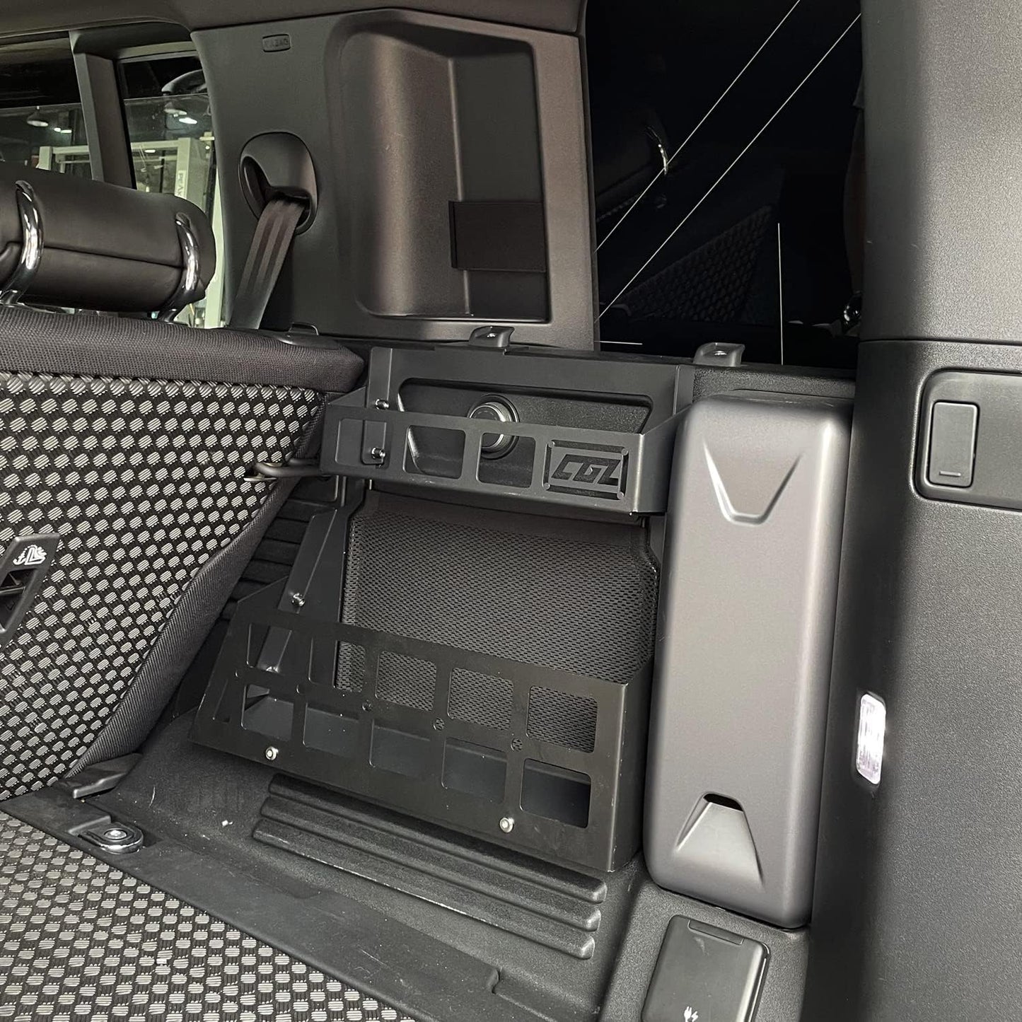 HIGH FLYING for Land Rover Defender 4dr 2020-2025 Car Accessories Modular Storage Trunk Organizer L+R Molle Storage Boxes*2 Luggage Carrier Aluminum Alloy (NOT Fit Third Row with Cupholder)