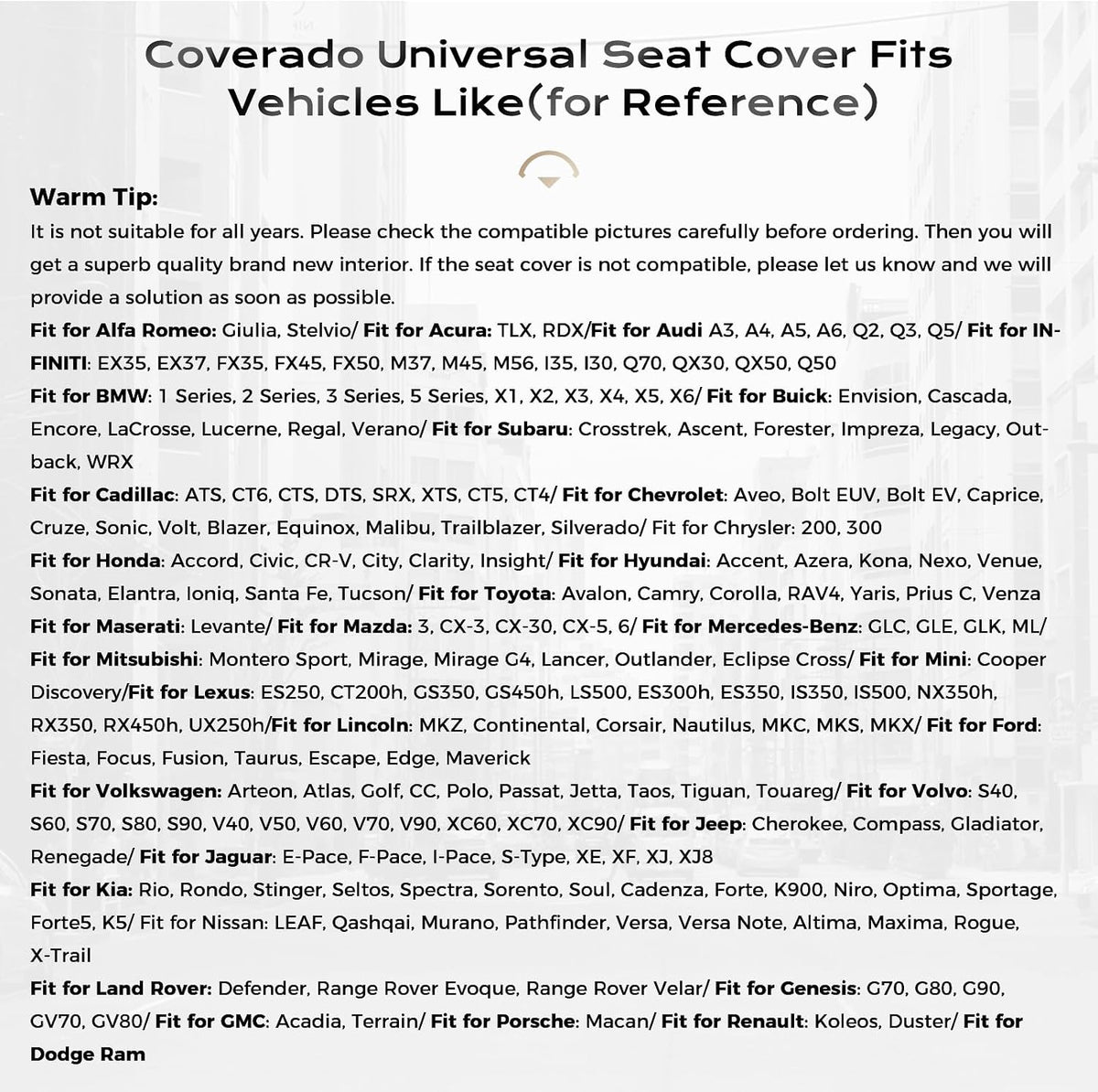 Coverado Car Seat Covers Full Set, Seat Covers for Cars, Front Seat Covers and Back Seat Cover Waterproof Leather Automotive Seat Cover, Universal Car Interior Protectors Cushion for Most Cars