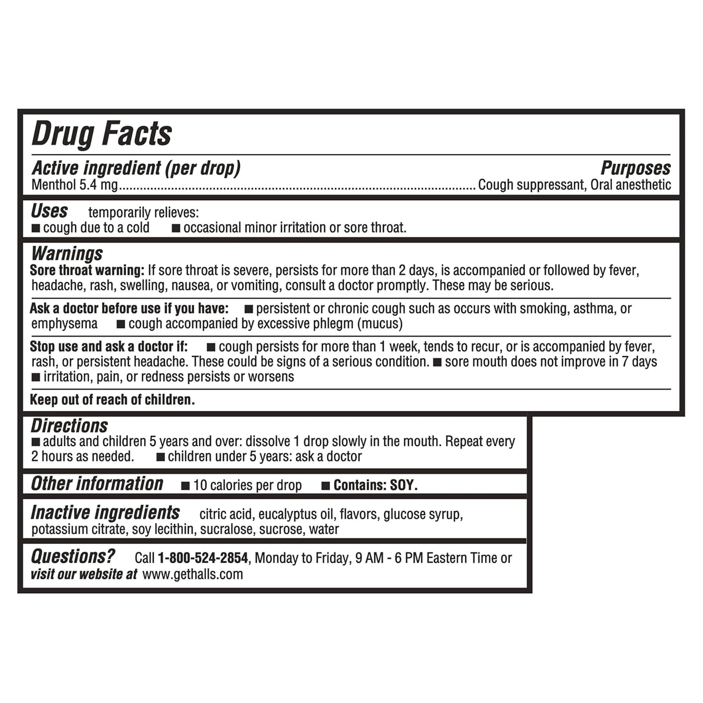 Halls Cough & Throat Relief Mentho-Lyptus Cough Drops, 360 ct | No Synthetic Dyes, 12 Bags of 30