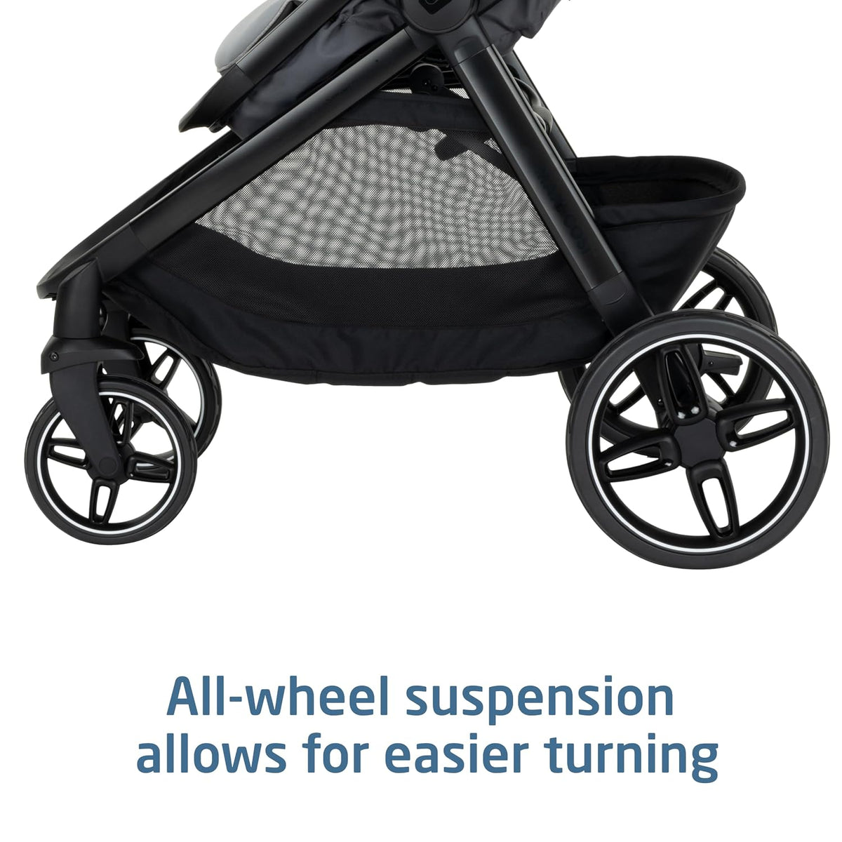Maxi-Cosi Zelia Pro 5-in-1 Travel System with Mico Pro Infant Car Seat and Baby Stroller Combo, Reversible Seat, Large Wheels, Adjustable Handle, Newborn to Toddler, Lightweight, Sea Salt