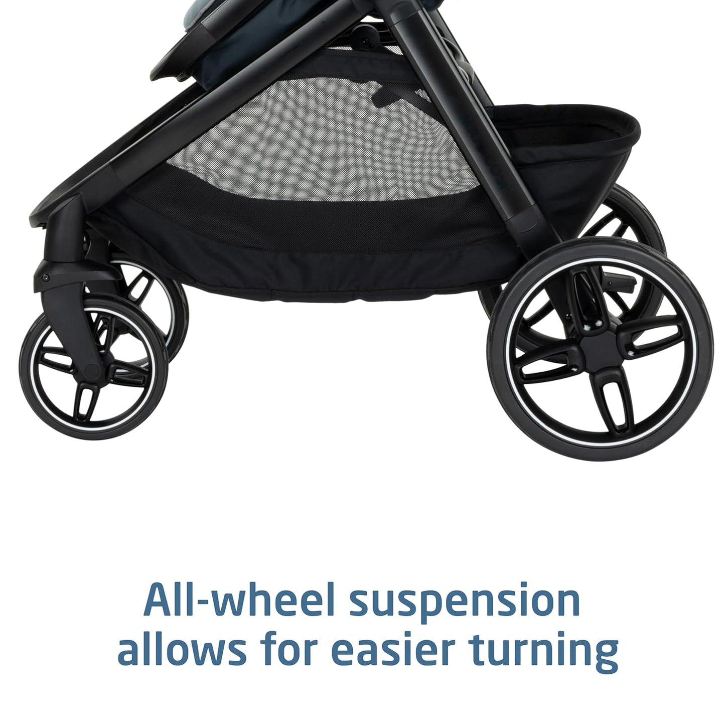 Maxi-Cosi Zelia Pro 5-in-1 Travel System with Mico Pro Infant Car Seat and Baby Stroller Combo, Reversible Seat, Large Wheels, Adjustable Handle, Newborn to Toddler, Lightweight, Seascape