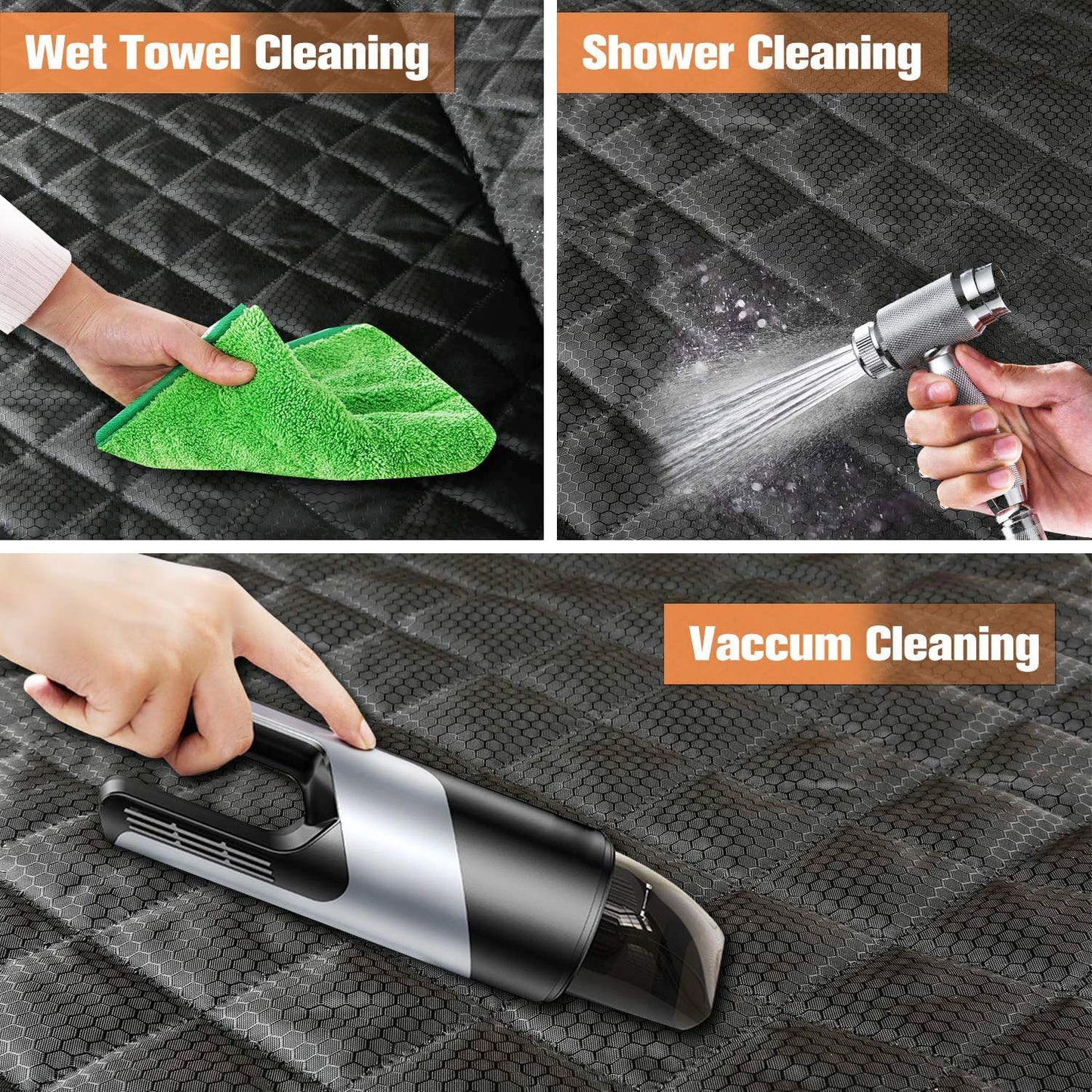 PETICON Waterproof Scratchproof Pet Bench Seat Covers for Cars, SUVs, Nonslip Durable Back Seat Cover for Dogs, 600D Oxford Fabric, Machine Washable